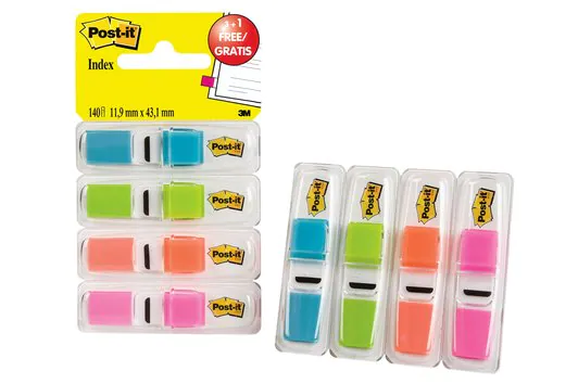 Post-it® Index Mini Haftmarker farbsortiert 4x 35 Streifen