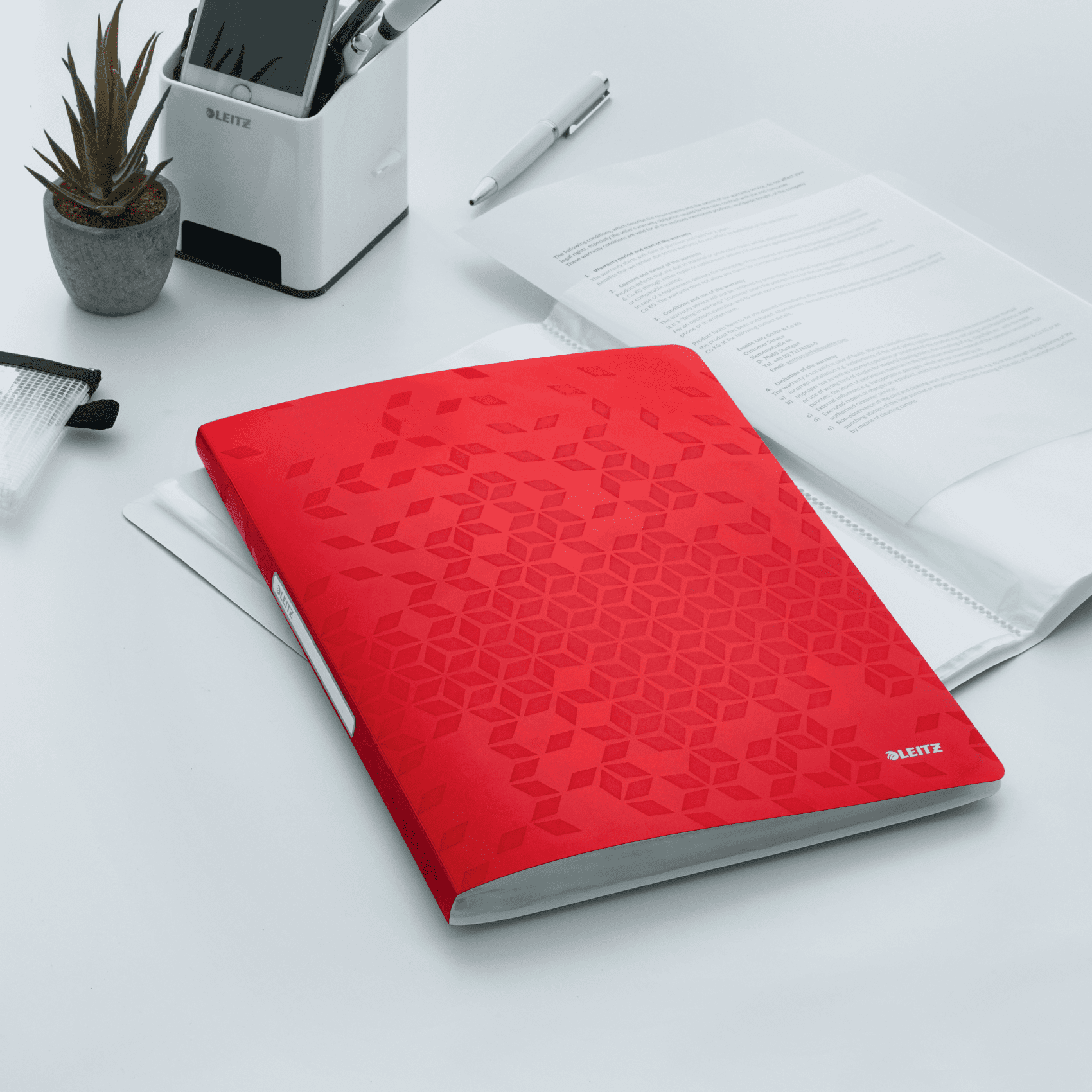 LEITZ WOW Sichtbuch DIN A4, 40 Hüllen rot, 1 St.