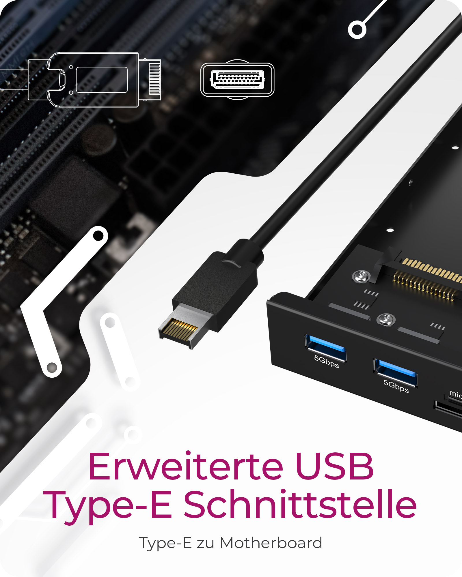 Frontplatte IcyBox für 3,5 Einschub