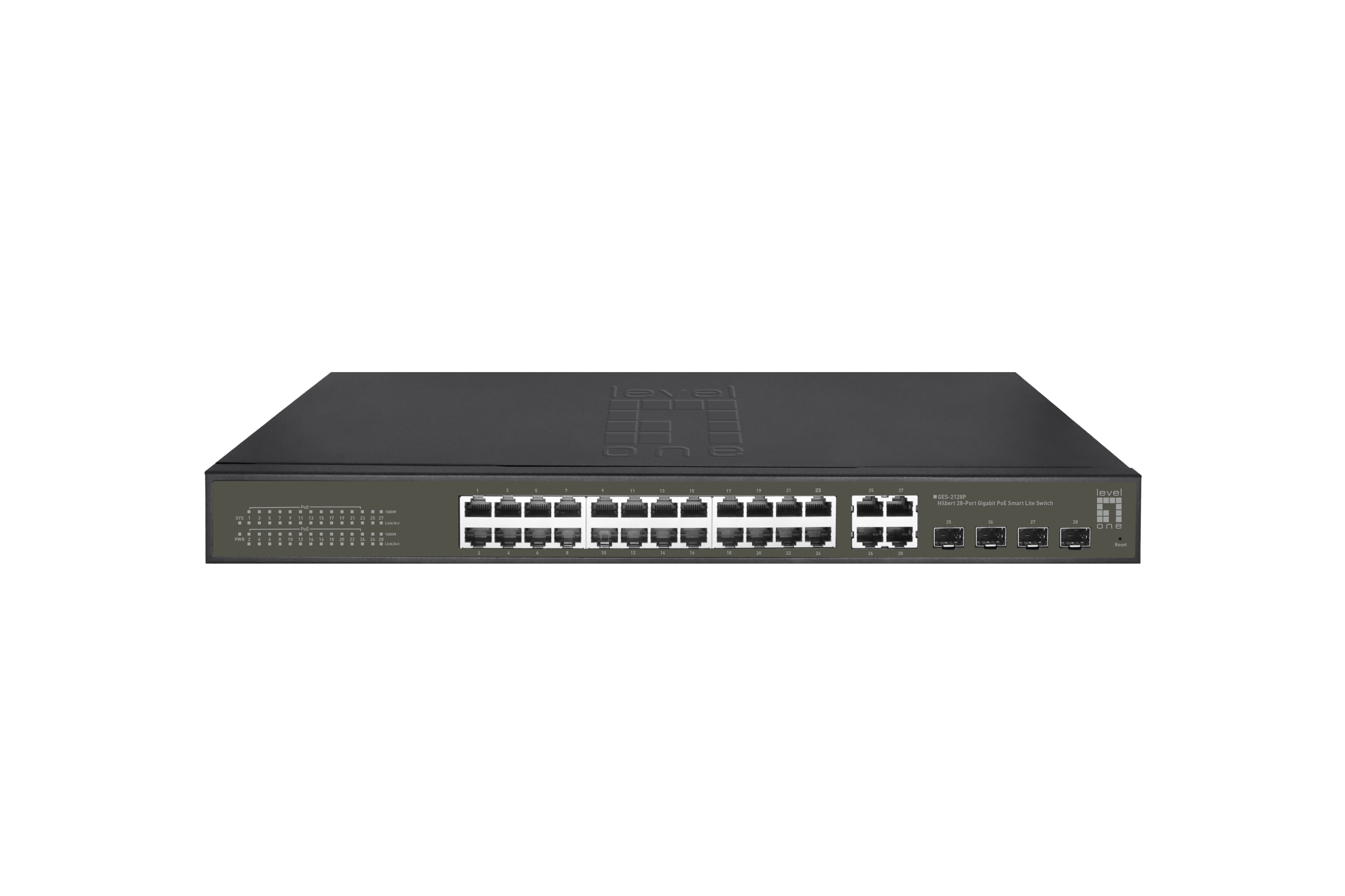 LevelOne PoE+Switch 24xGE PoE+/+ 400W Hilbert SL managed