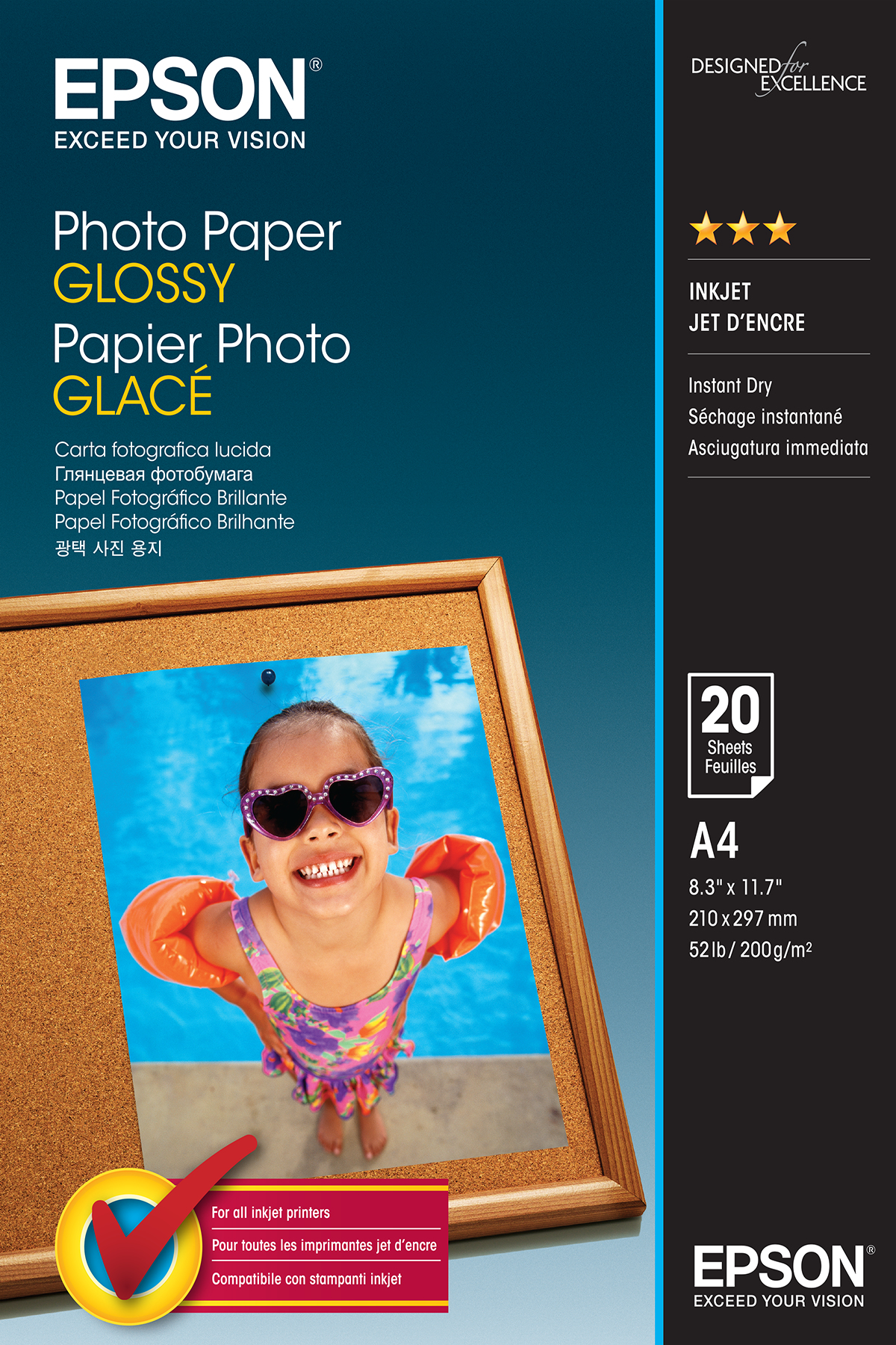 EPSON Fotopapier S042538 DIN A4 glänzend 200 g/qm 20 Blatt