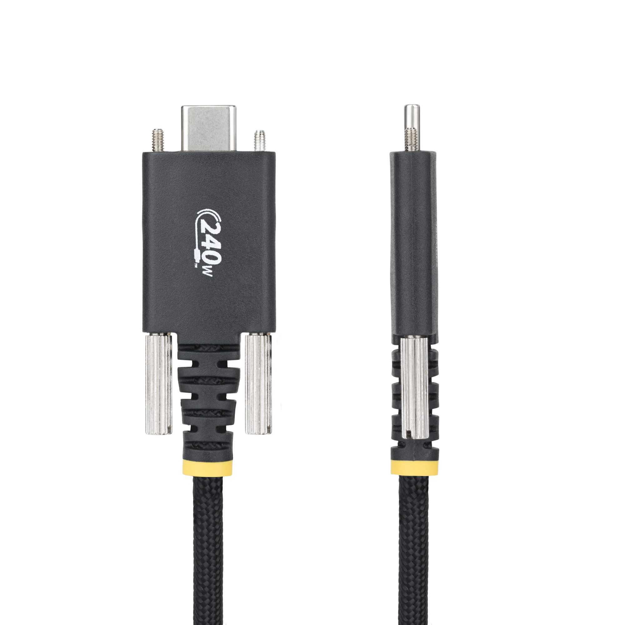StarTech.com USB-C Ladekabel 2 m Schwarz 240W PD EPR Schraubverriegelung Nylon