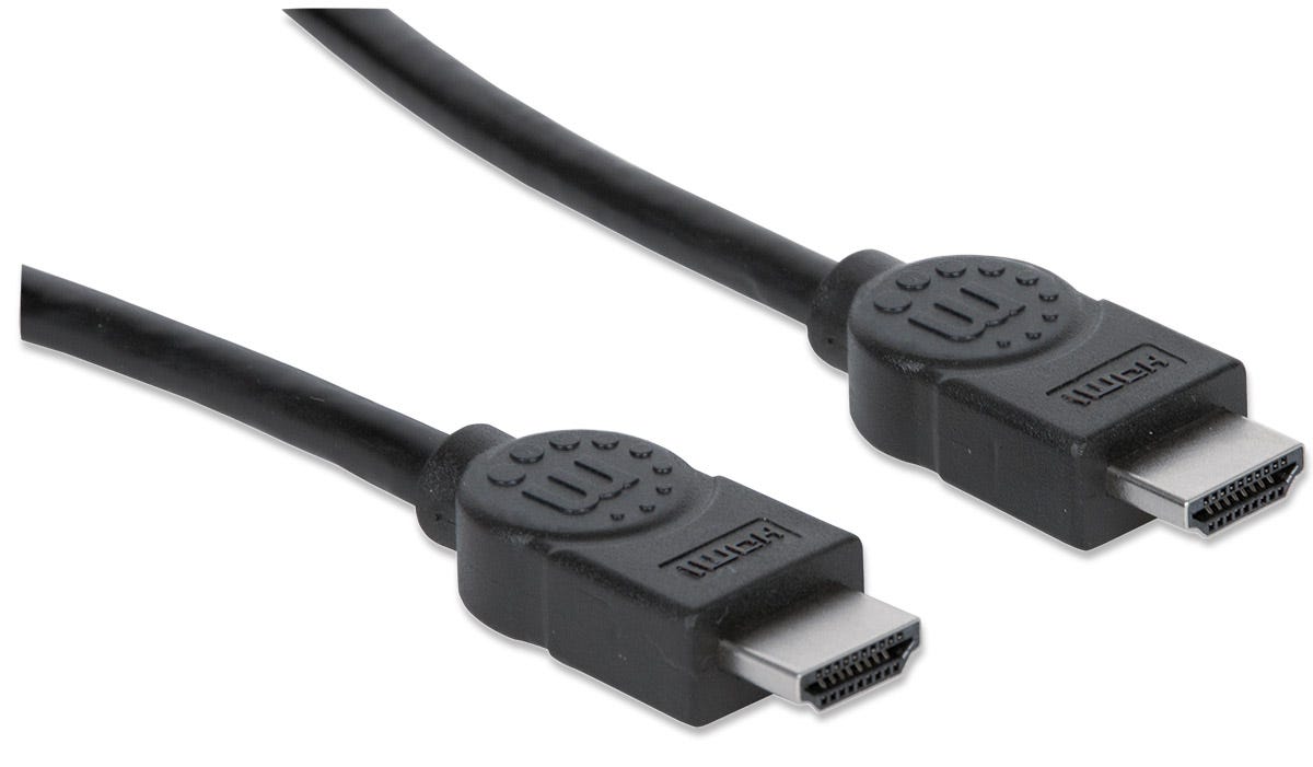 MANHATTAN High Speed HDMI-Kabel ARC 3D 4K30Hz HDMI-Stecker auf HDMI-Stecker geschirmt schwarz 5m
