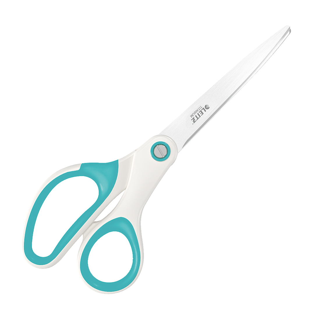LEITZ Papierschere WOW Titan eisblau-metallic 20,5 cm