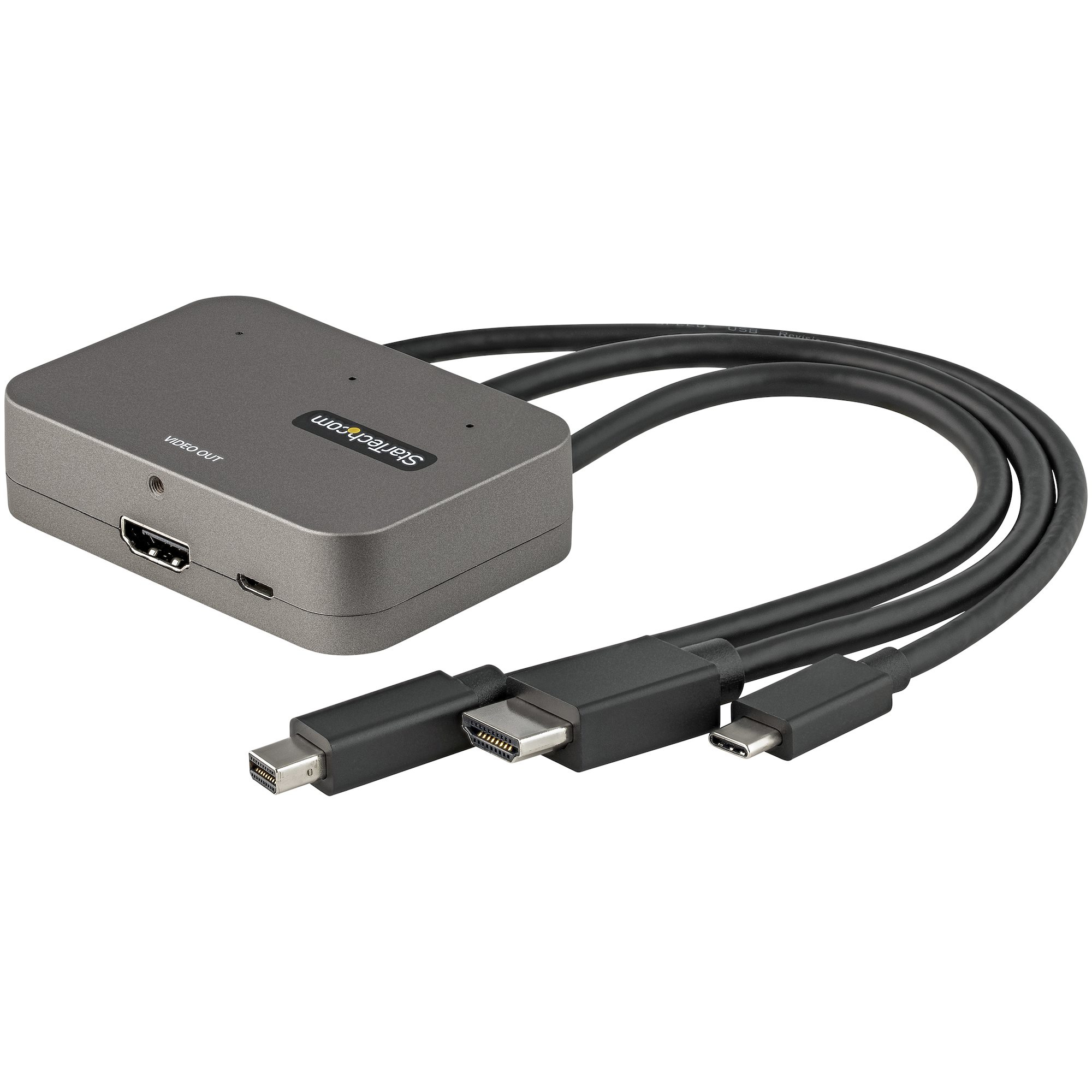 STARTECH.COM 3-in-1 Multiport auf HDMI Adapter - 4K 60Hz USB-C HDMI oder mDP auf HDMI Video Konverter - Digitaler AV-Adapter