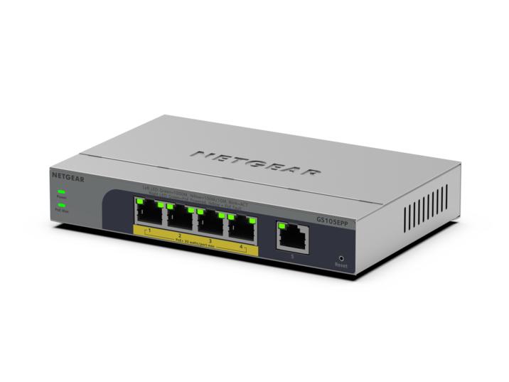 5-PORT POE+ 1G PLUS SWITCH POE BUDGET 120 W FANLESS