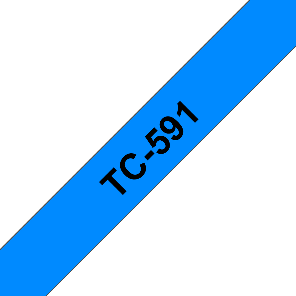 brother Schriftband TC-591 TC591, 9 mm, schwarz auf blau, 1 St.