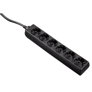 hama 6-fach Steckdosenleiste 1,4 m schwarz