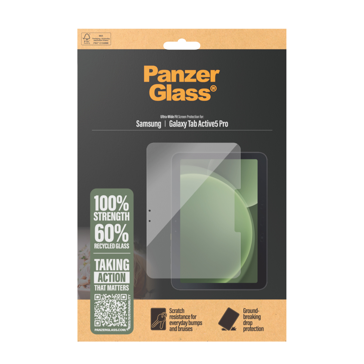 PANZERGLASS SCREEN PROTECTOR SA GALAXY TAB ACTIVE5 PRO ULTRA-WI