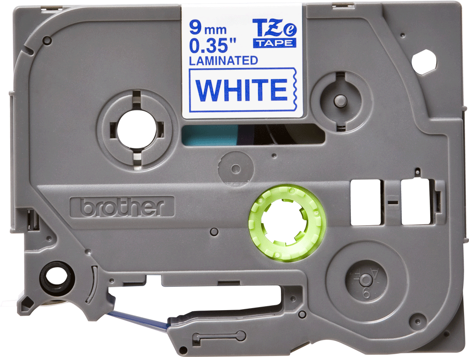 TZE-223 LAMINATED TAPE 9MM 8M BLUE ON WHITE