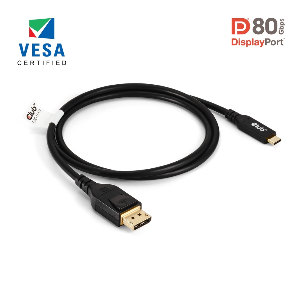 Club3D Kabel USB Typ C  DP 2.1 1m 10K60Hz St/St retail