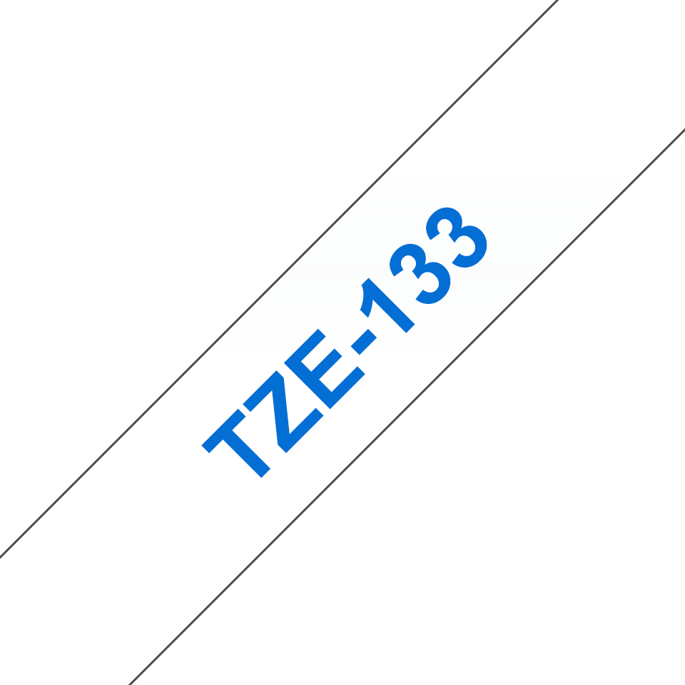TZE-133 LAMINATED TAPE 12MM 8M BLUE ON CLEAR