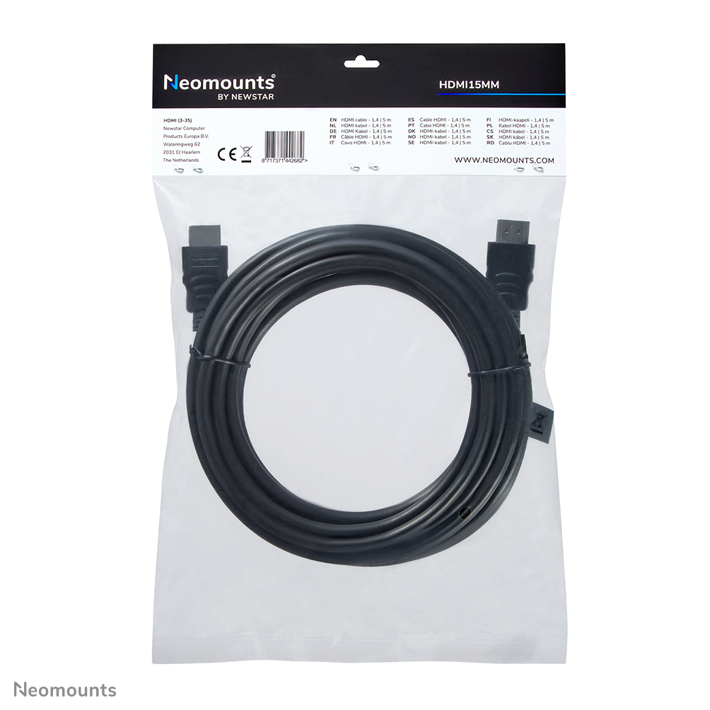 NEOMOUNTS HDMI 1.3 cable High speed HDMI 19 pins M-M 5 meter