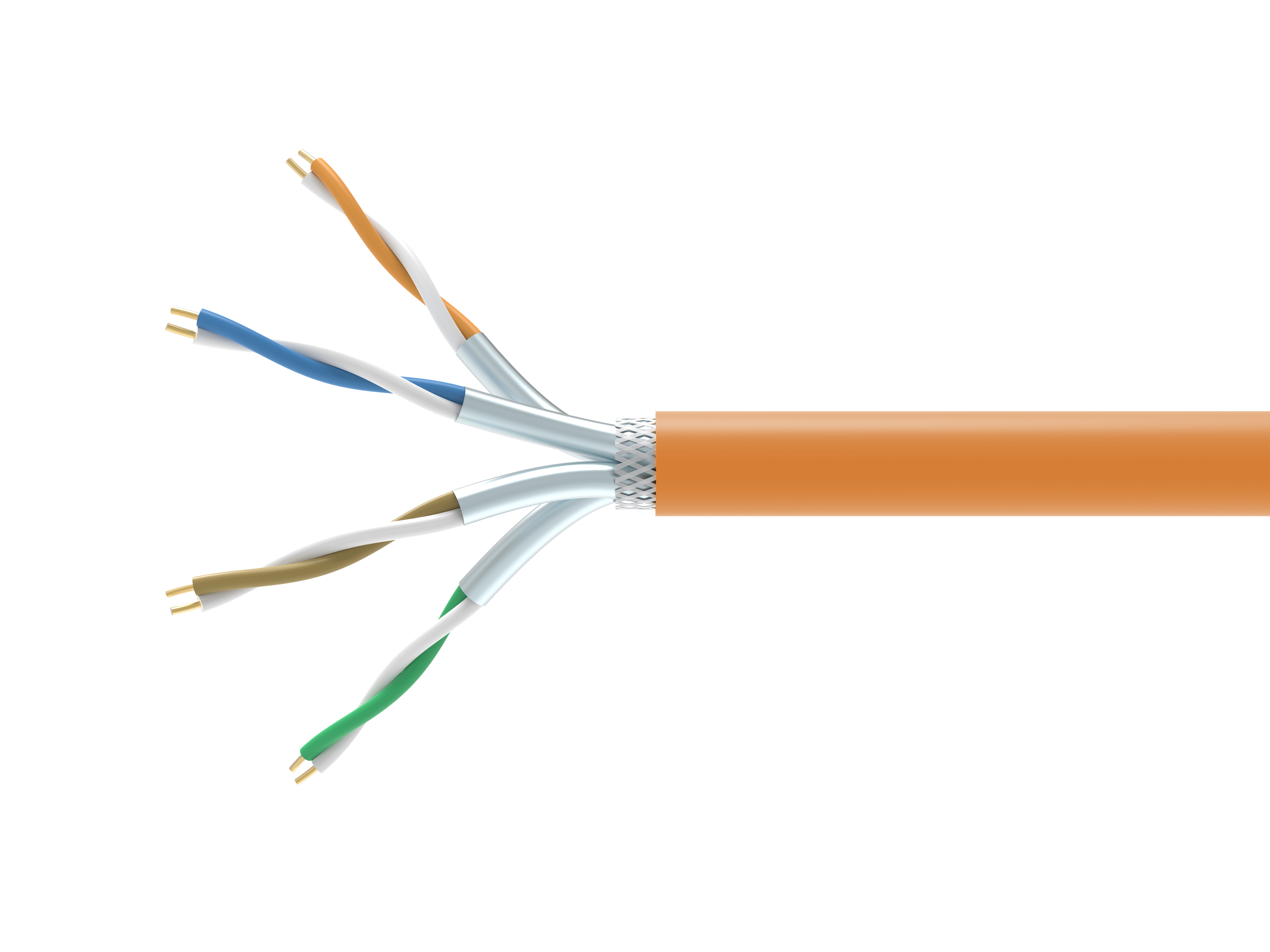 Equip Instal.Kab Cat7 Simplx S/FTP DCA 305.00m orange LSZH
