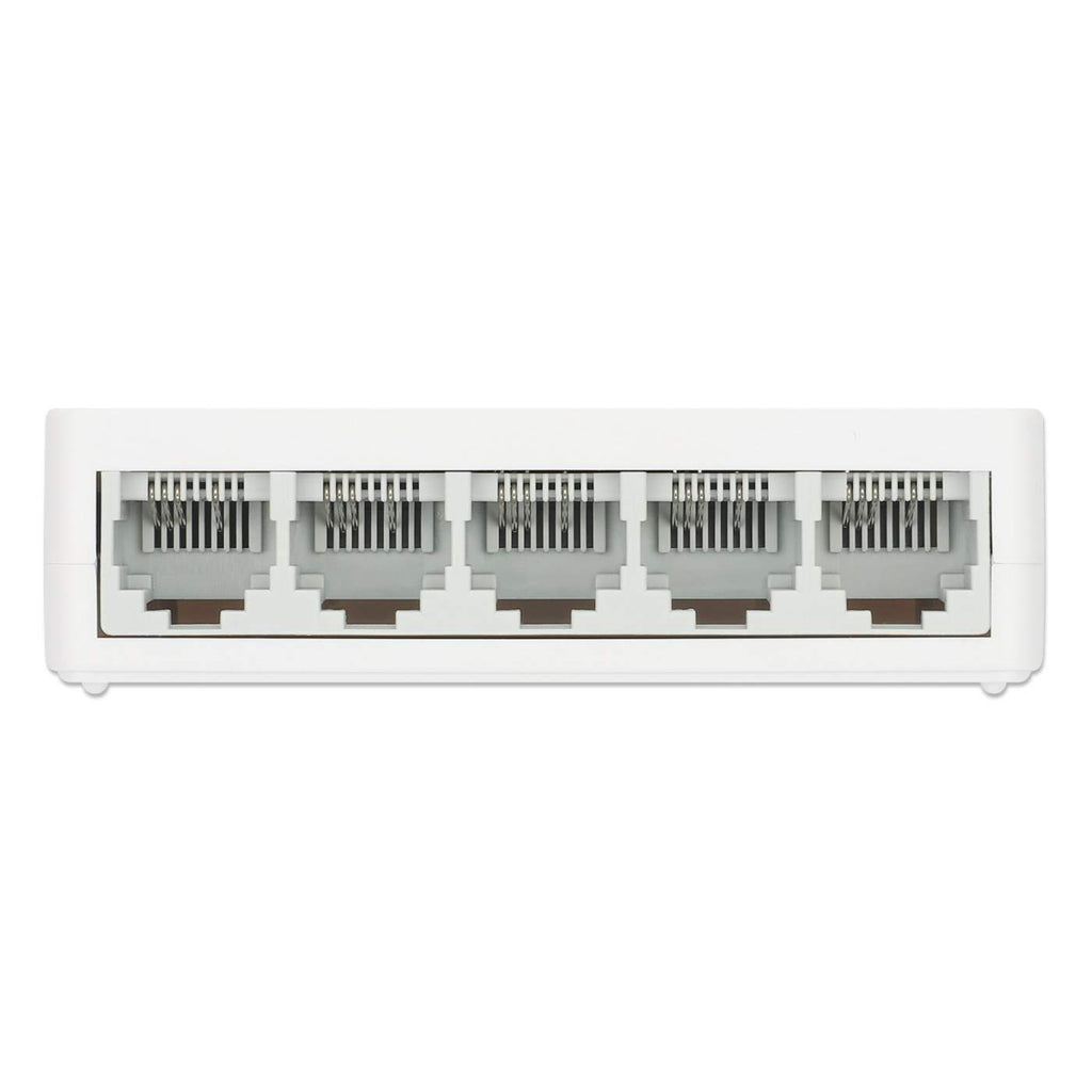 MANHATTAN 5-Port Fast Ethernet Switch Kunststoffgehaeuse verbindet 5 Netzwerkgeraete bei 10 oder 100 Mbits Plug and Play-Installatio