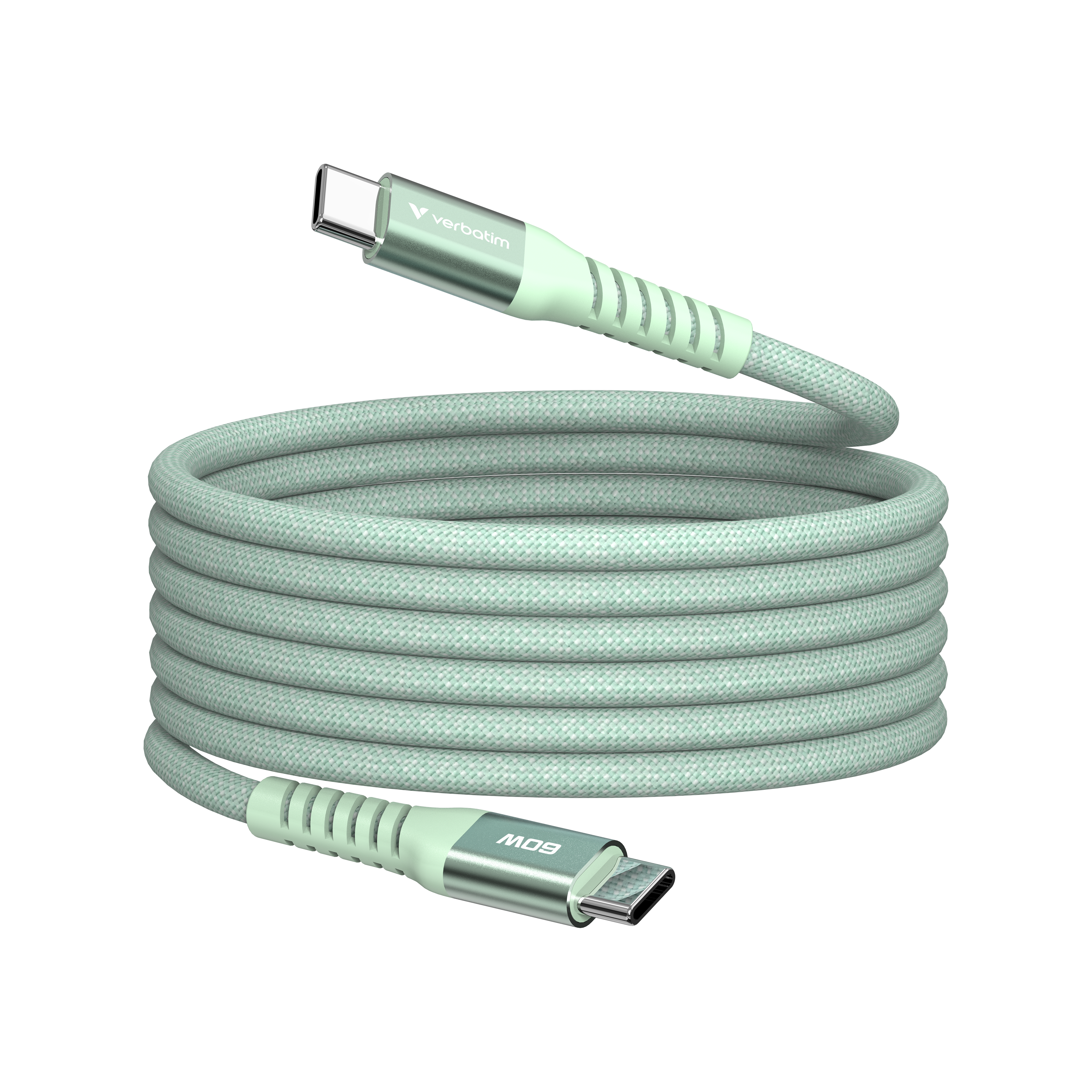 Verbatim Sync&Charge 60W 120cm USB-C/USB-C Magnetic grün 31864