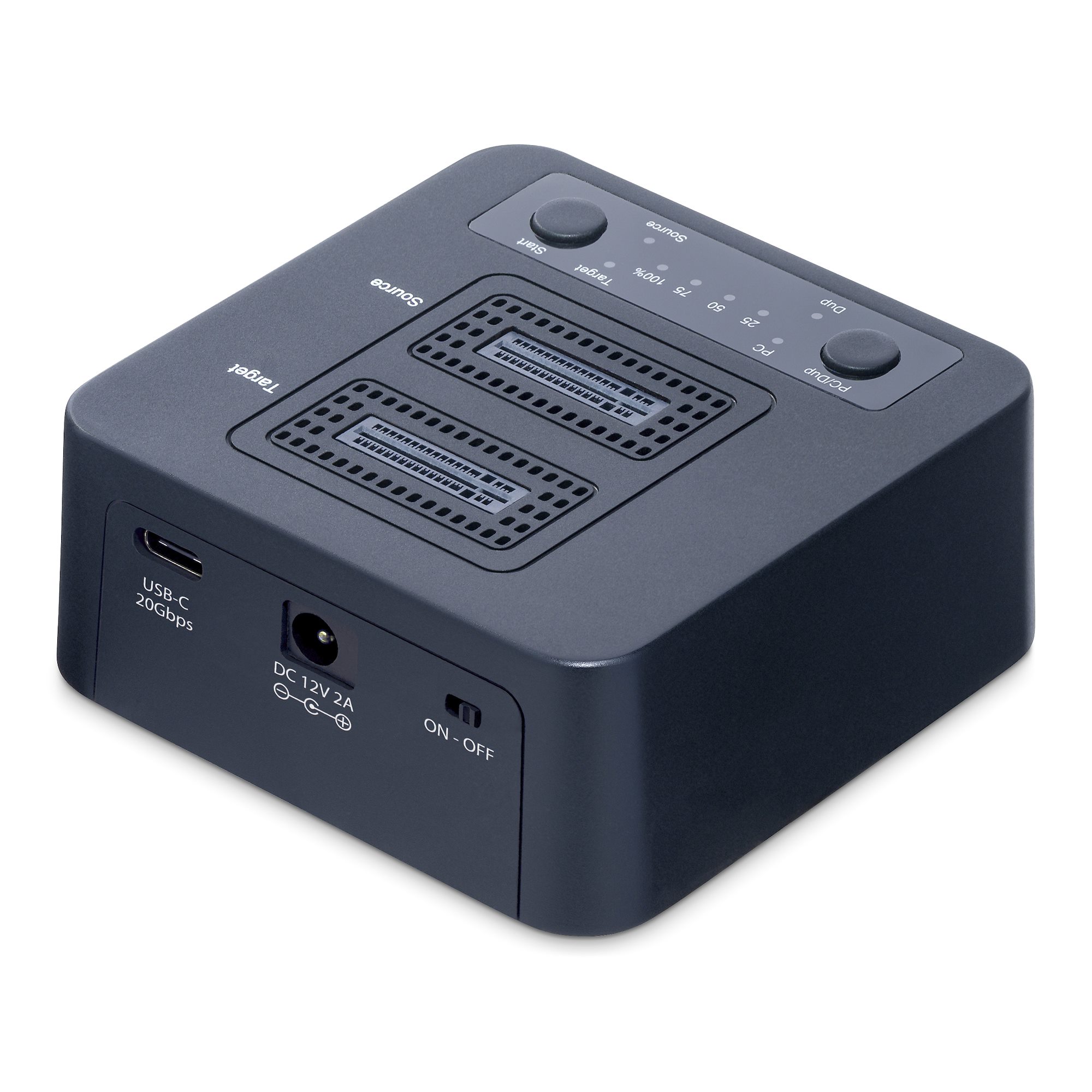 STARTECH.COM 1:1m.2 NVMe Kopierstation 90GB/m Unabhängiger PCIe SSD Duplicator/Clone Station USB-C 20Gbps Dual-Bay Dock