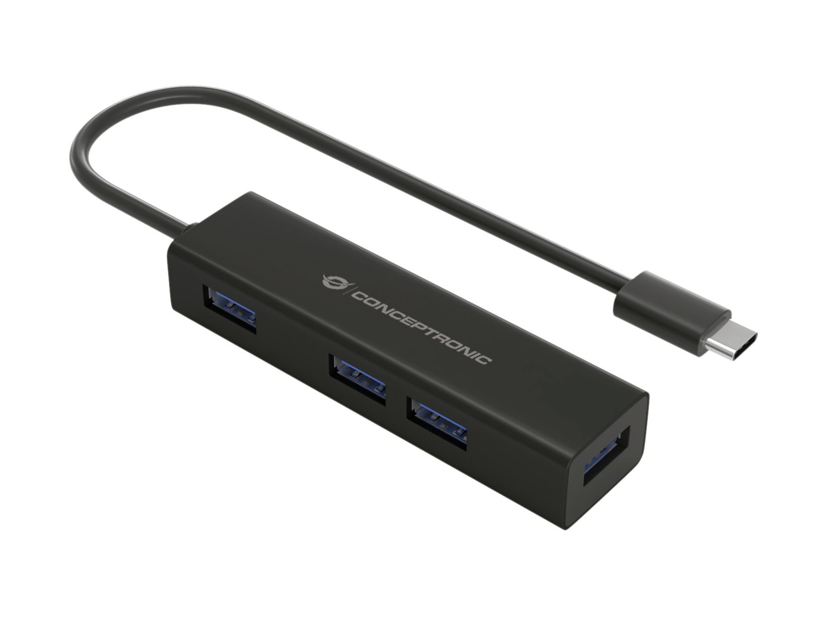 CONCEPTRONIC 4-Port Hub USB-C3.2Gen1->4xA3.0 o.Netz. sw