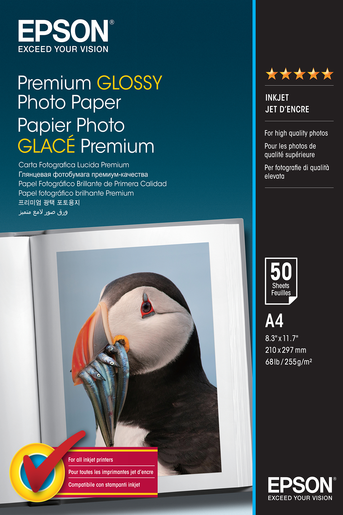 Epson Premium Fotopapier A4 Glänzend 255 g/m² 50 Blatt