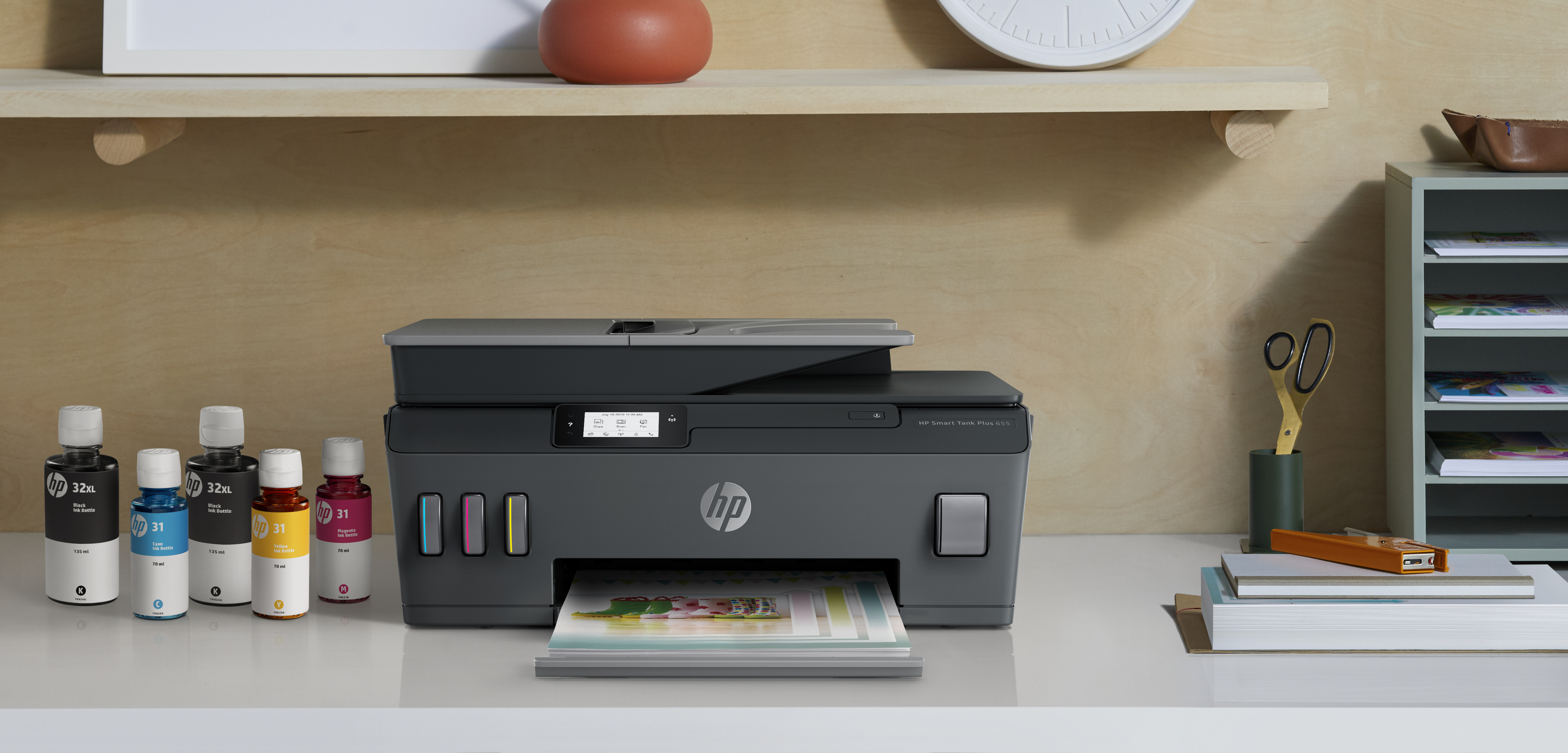AKTION: HP Smart Tank Plus 655 Wireless All-in-One 4 in 1 Tintenstrahl-Multifunktionsdrucker grau mit 20 Euro CashBack