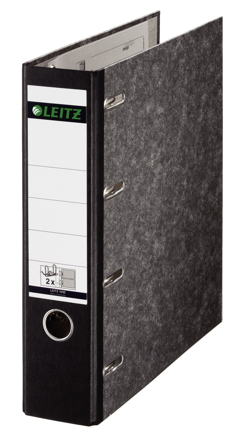 LEITZ 1092 Doppelordner schwarz Karton 7,5 cm, 1 St.