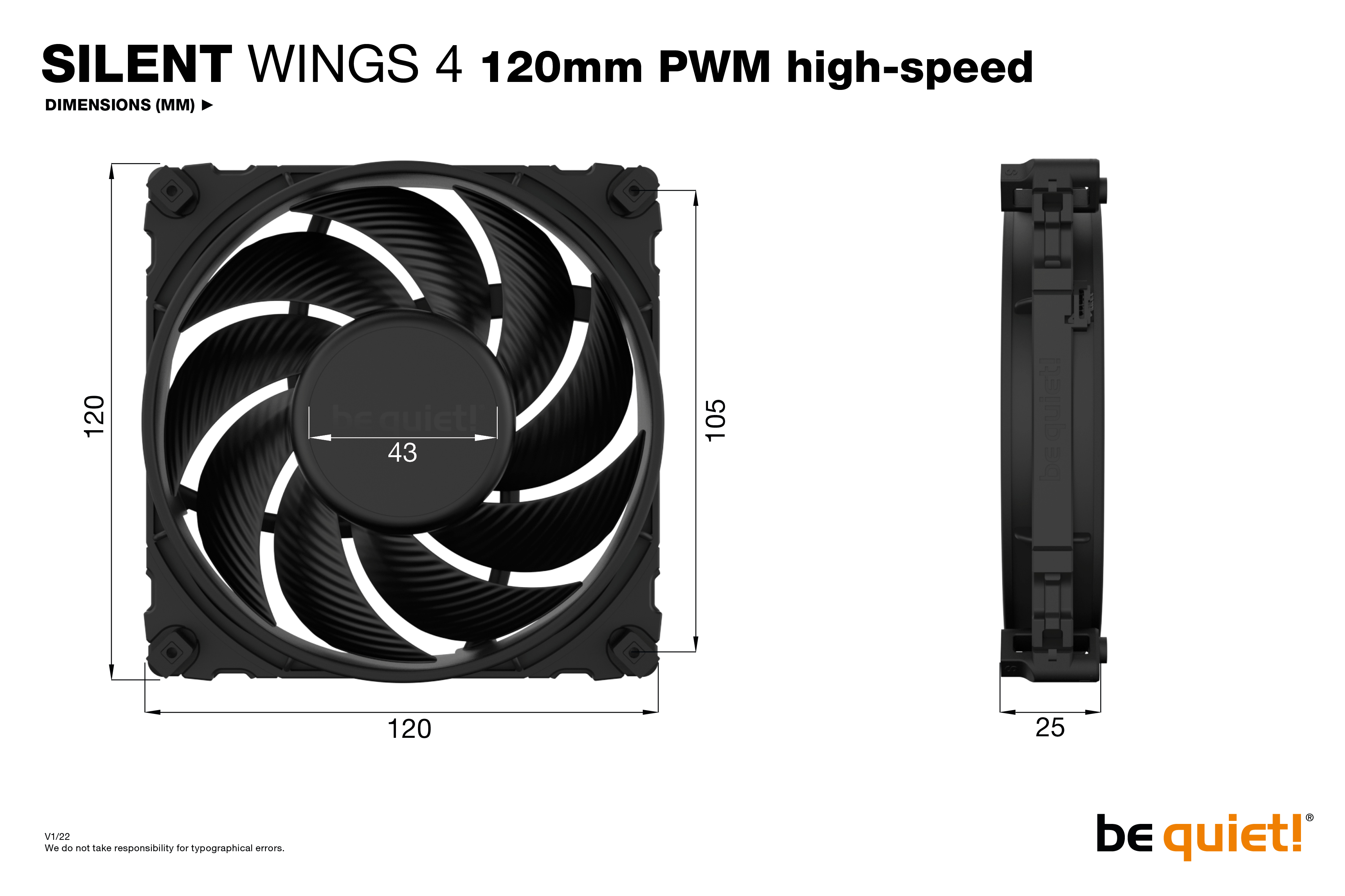 be quiet LUefter 12012025 SilentWings 4 PWM HighSpeed