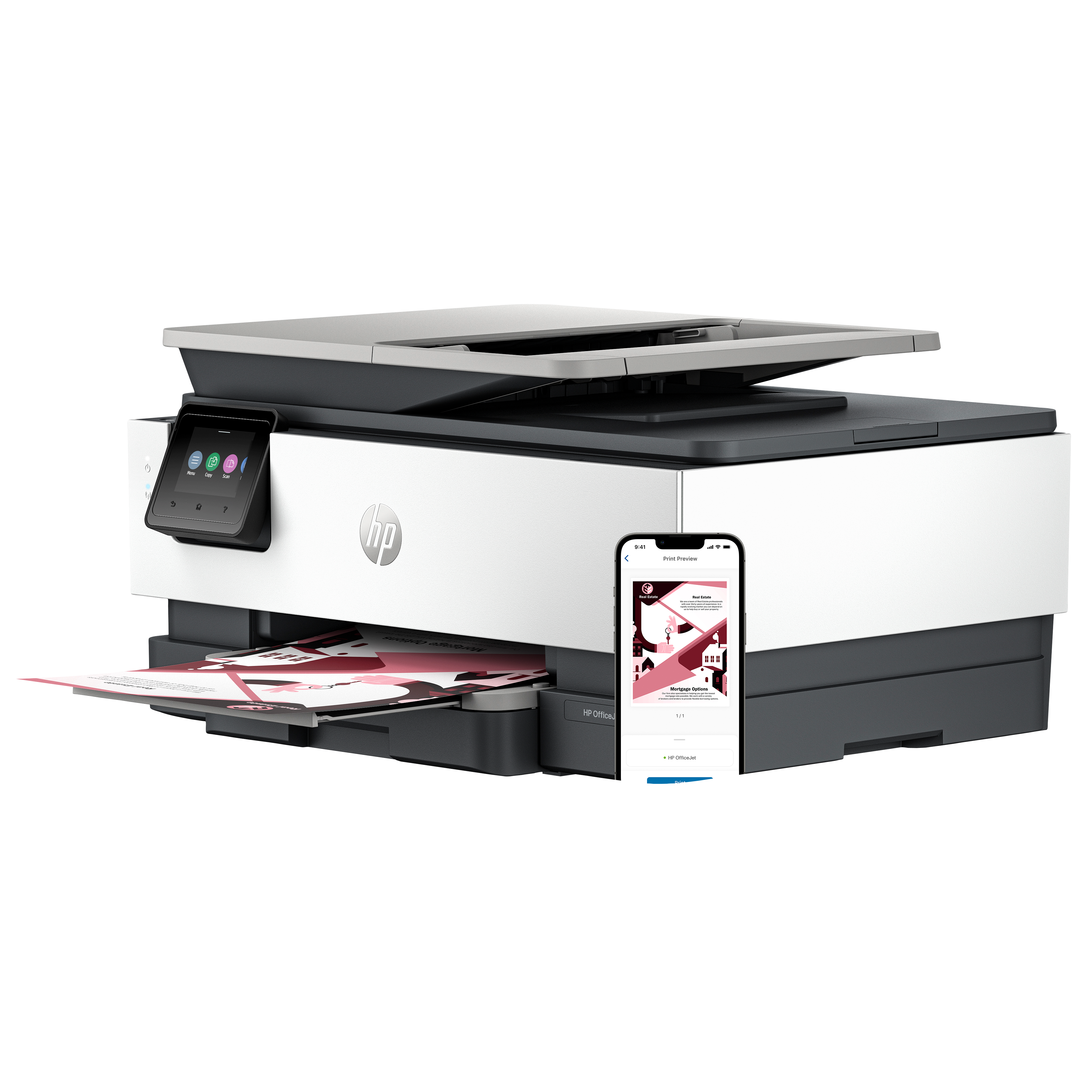 HP OfficeJet Pro 8122e All-in-One 3 in 1 Tintenstrahl-Multifunktionsdrucker grau, HP Instant Ink-fähig