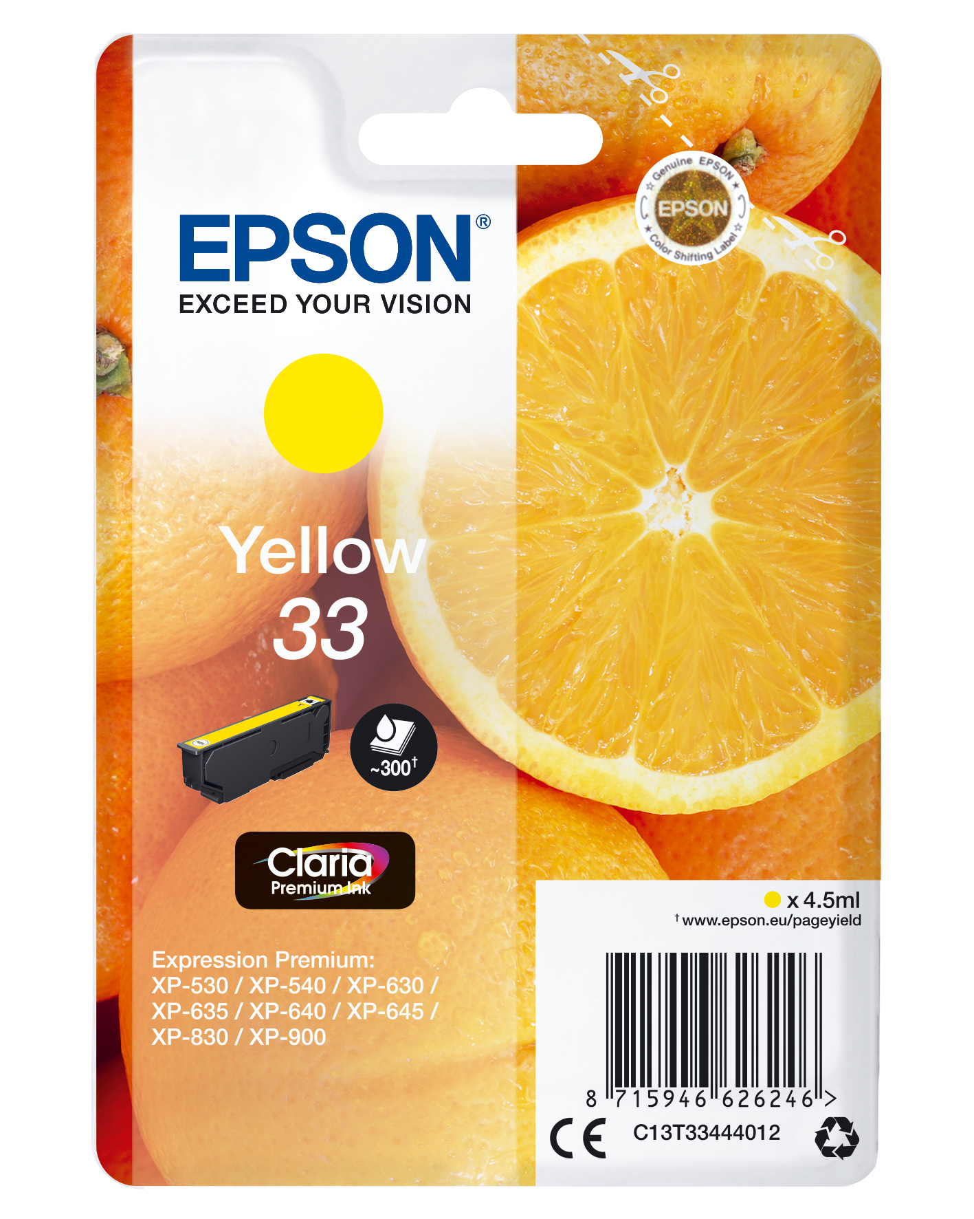 EPSON 33 / T3344 (Orangen) gelb Druckerpatrone