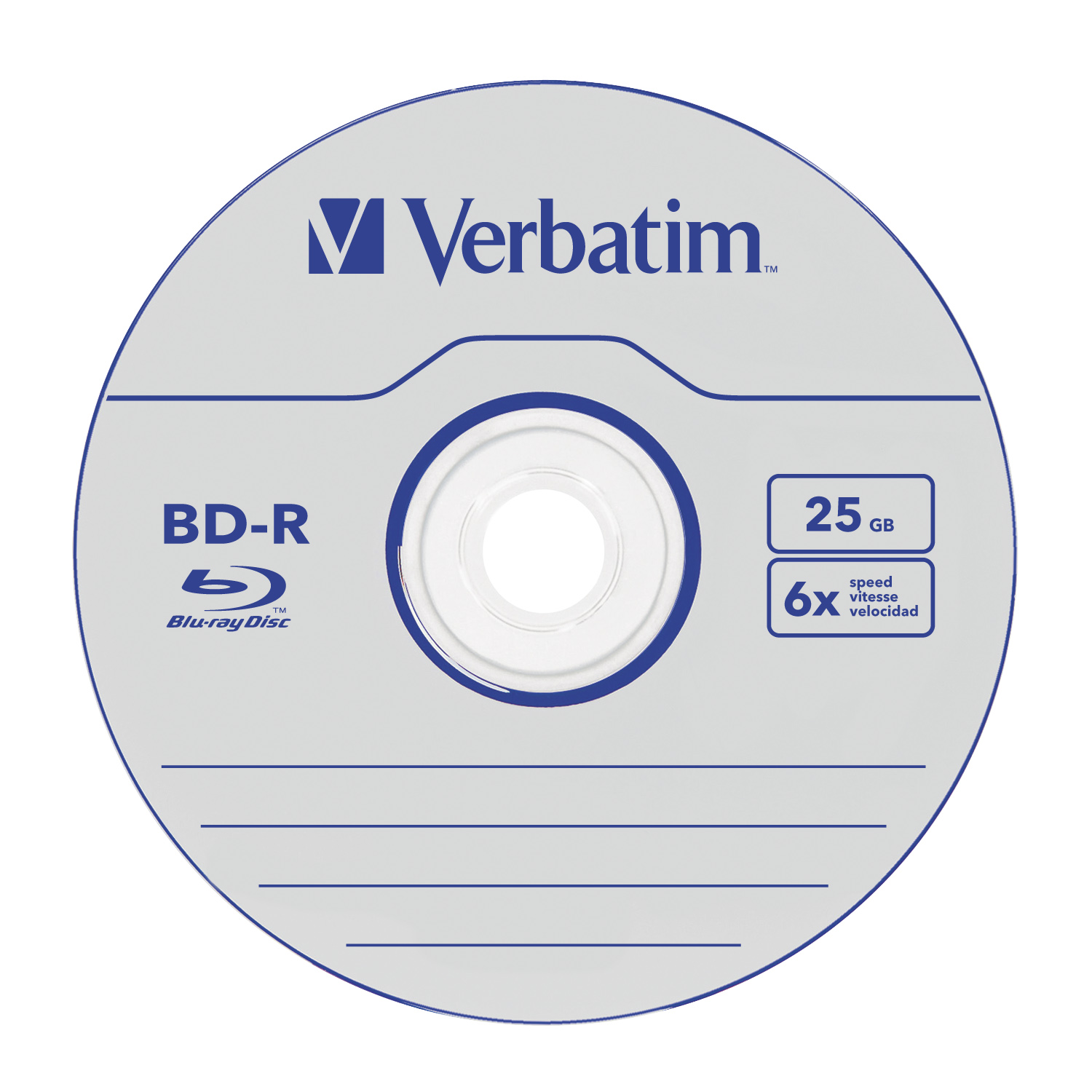 BD-R Verbatim Datalife SL 6x 25GB 25pack Spindel No ID