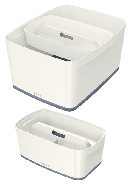LEITZ MyBox Einsatz für Aufbewahrungsboxen 1,5 l perlweiß 30,7 x 18,1 x 5,6 cm, 1 St.