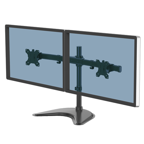 Fellowes Monitor-Halterung Seasa 8043701 schwarz für 2 Monitore, Tischständer