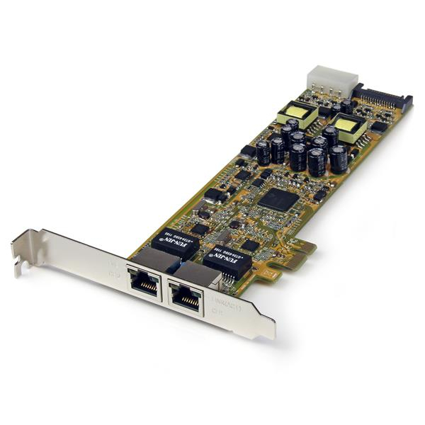 STARTECH.COM Dual Port PCI Express Gigabit Netzwerkkarte - 2 Port RJ45 PCIe PoE/PSE NIC Server Adapter - 10/100/1000 Mbit