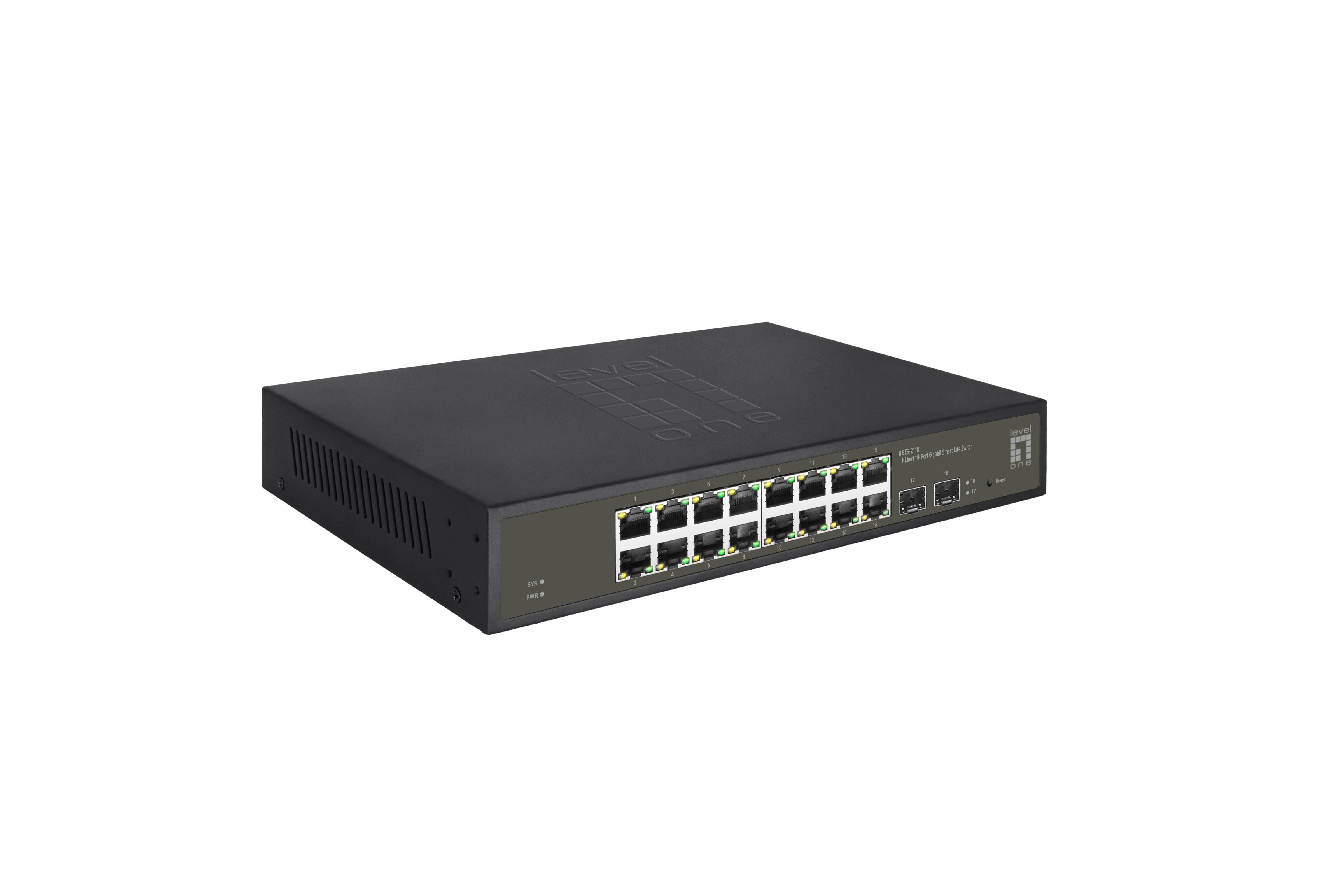 LevelOne Switch 16xGE/2xSFP 19 Hilbert SL managed
