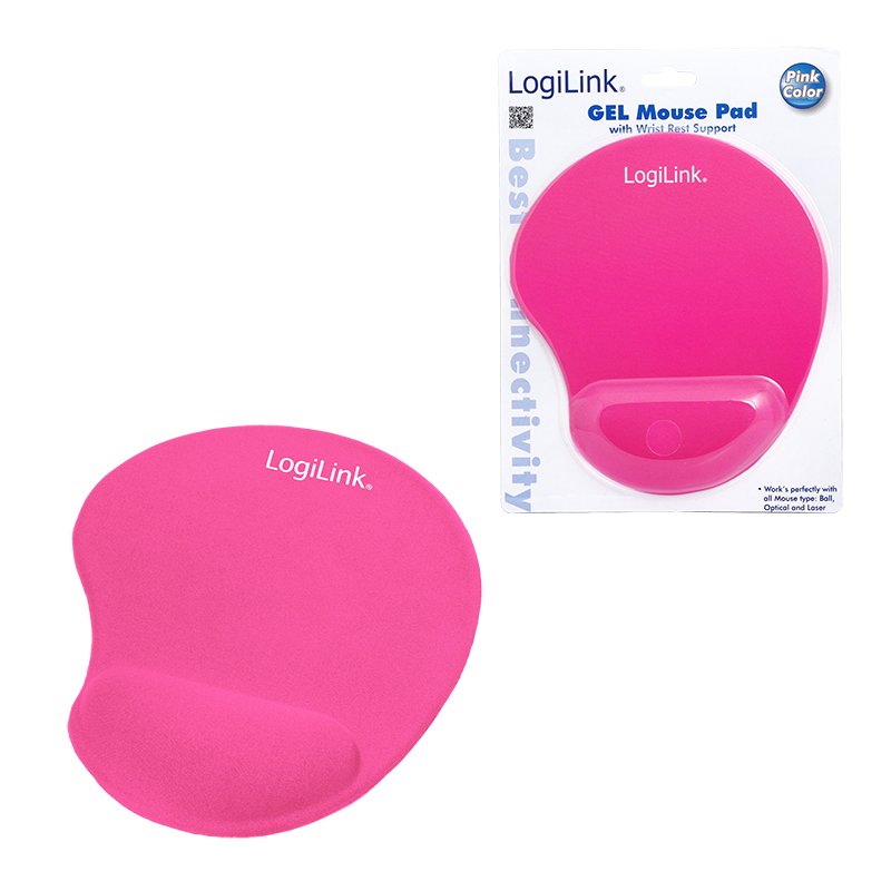 Logilink Mauspad Silcon Wrist pink