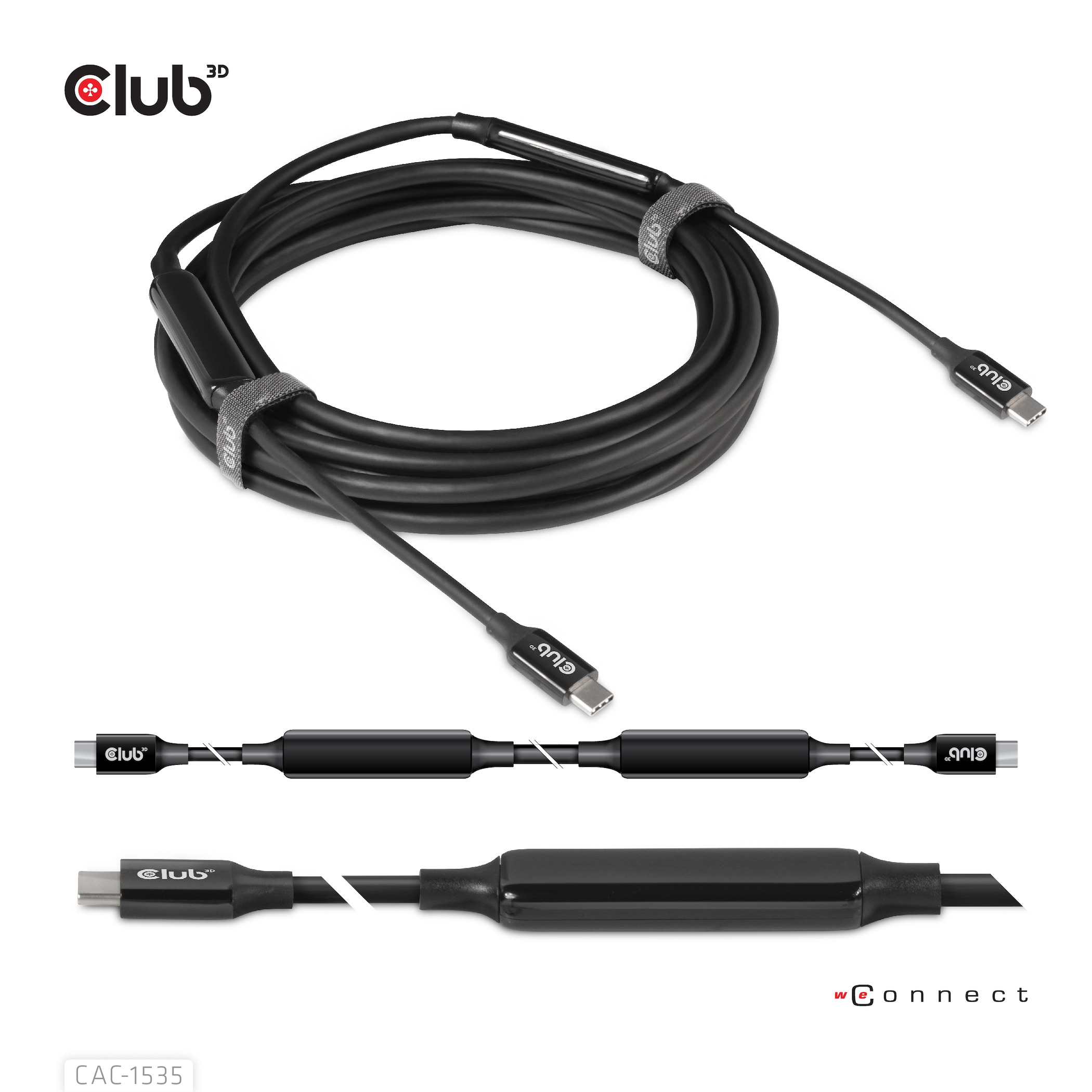 Club3D Kabel USB 3.2 Typ C 5m aktiv St/St retail