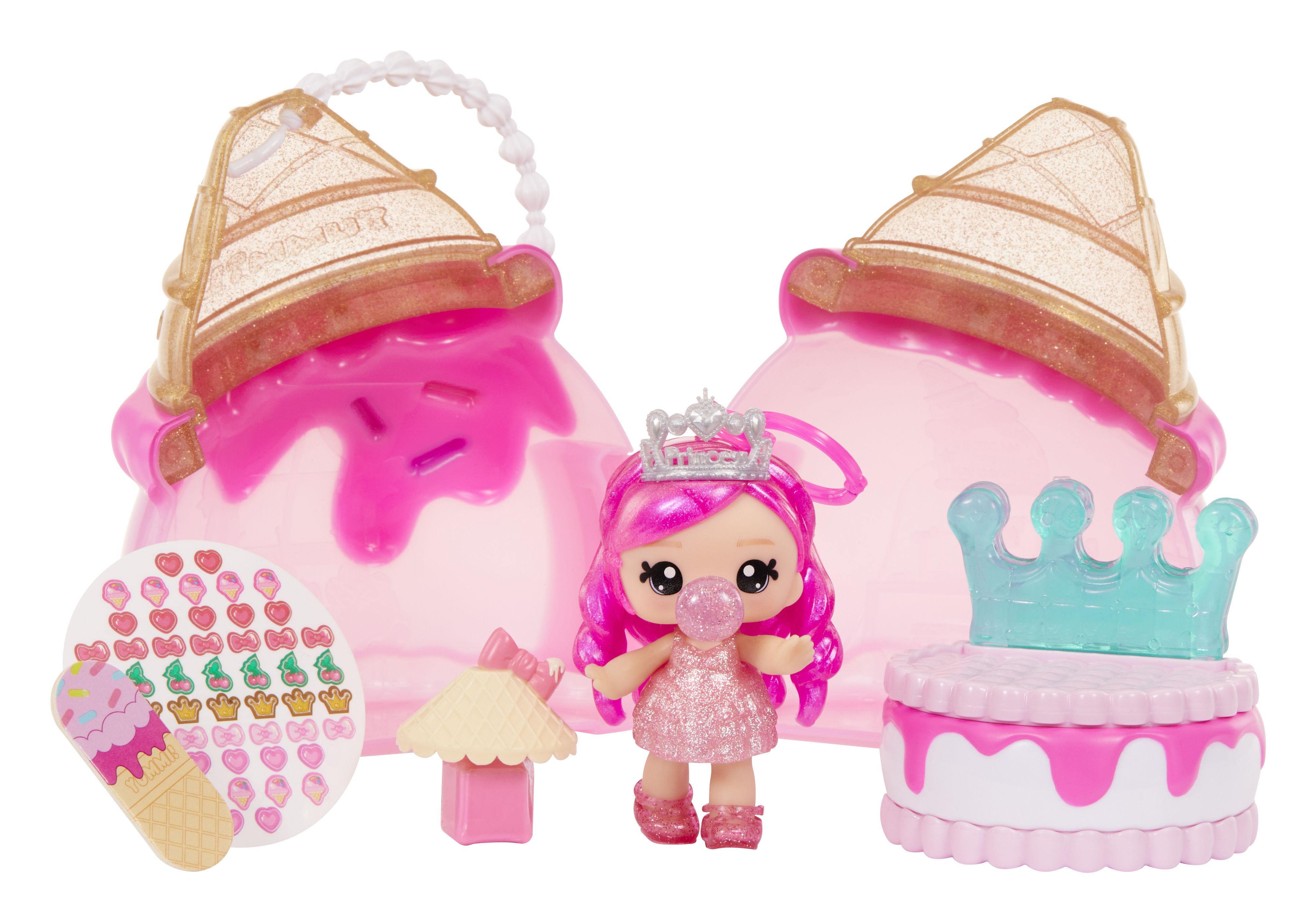 Yummiland Beauty Bag Playset + Lip Gloss Doll - Ice Cream Beauty Bag, Basteln