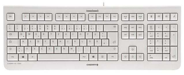 CHERRY KC1000 Tastatur Wired CH 1.80m weiß/grau