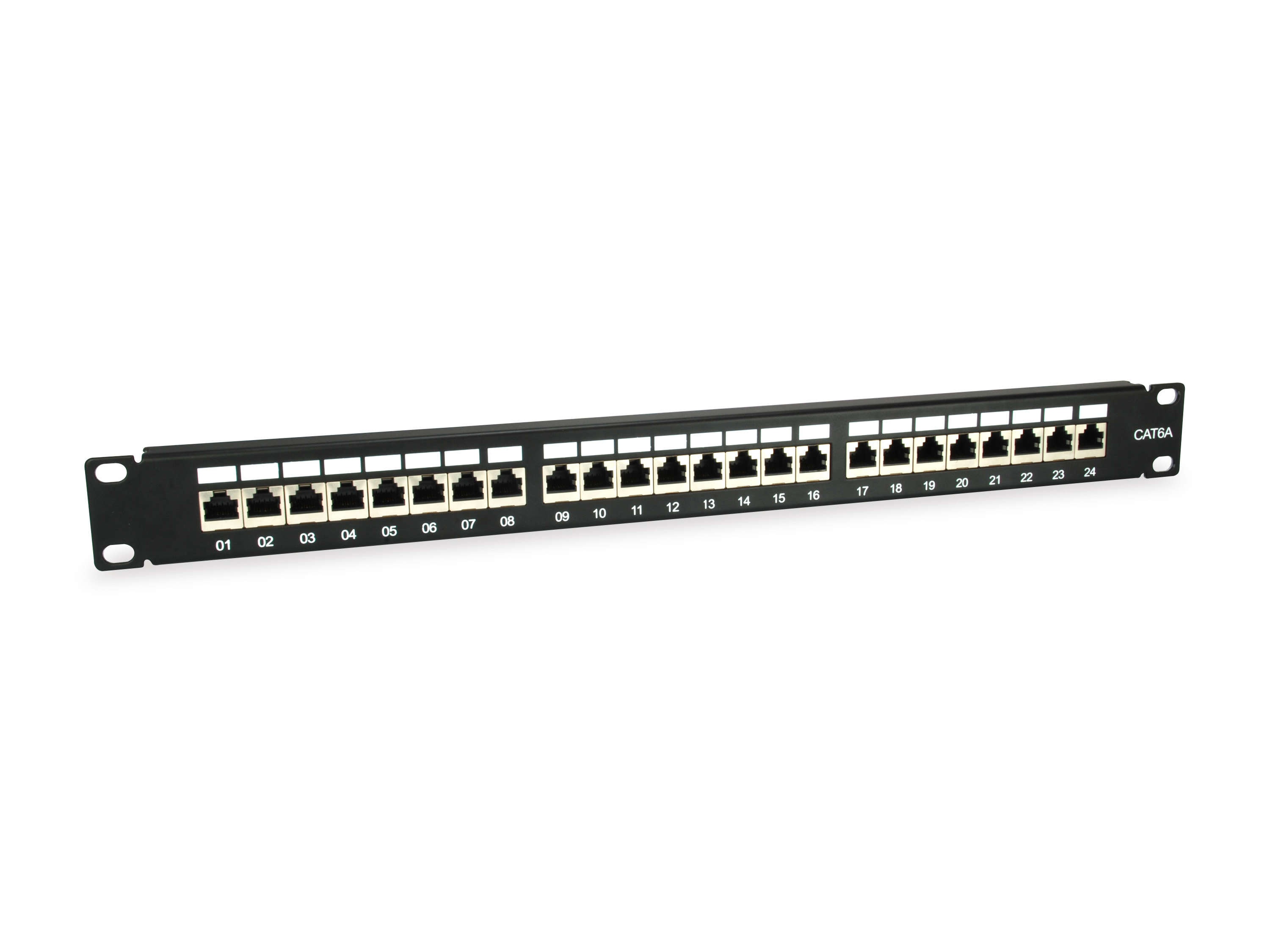Equip 19 Patchpanel 24xRJ45 Cat6a FTP 1U 500MHz RAL9005