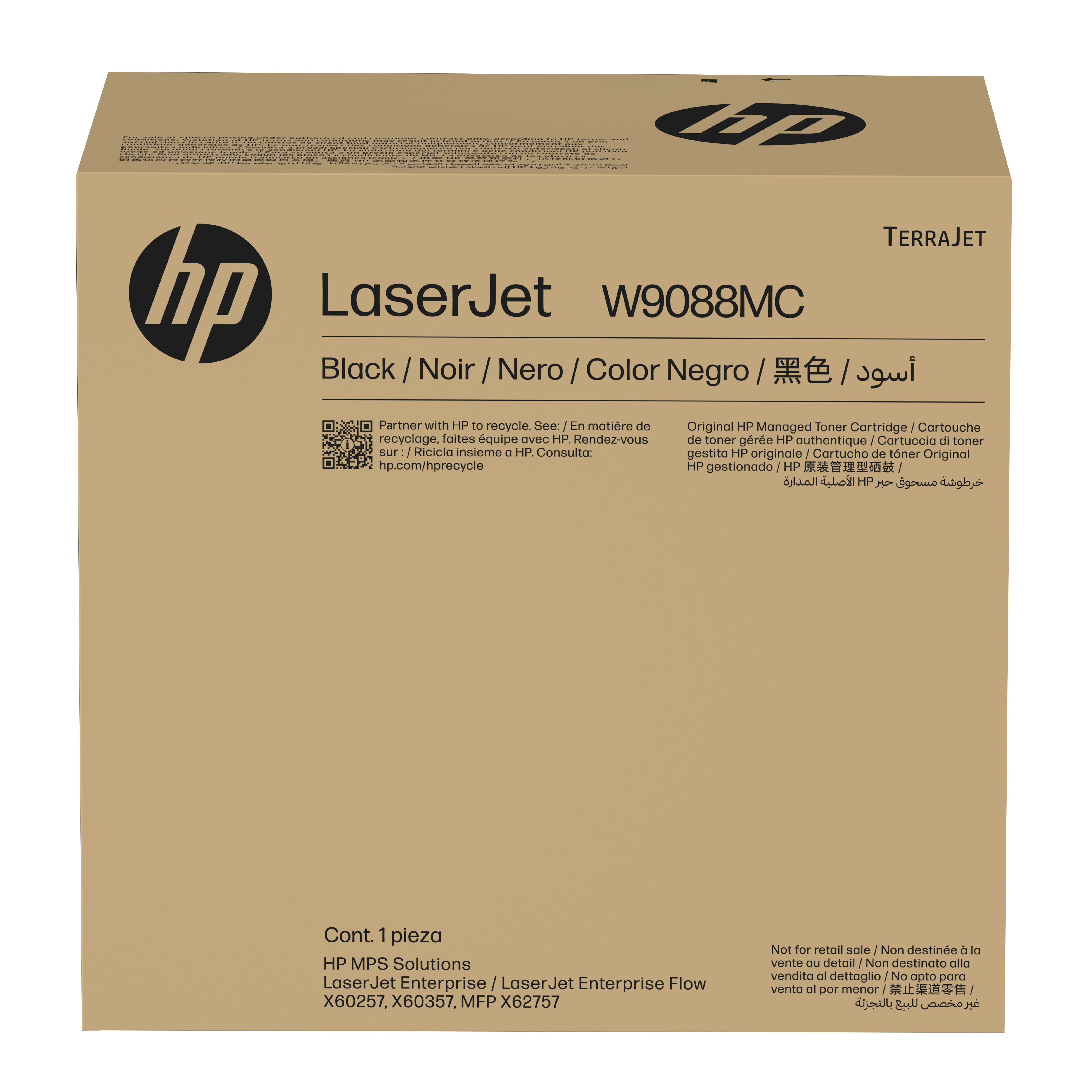 HP W9088MC Black Managed LaserJet Toner cartridge