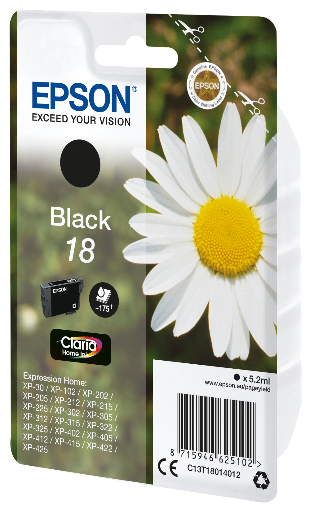 EPSON 18 / T1801 (Gänseblümchen) schwarz Druckerpatrone