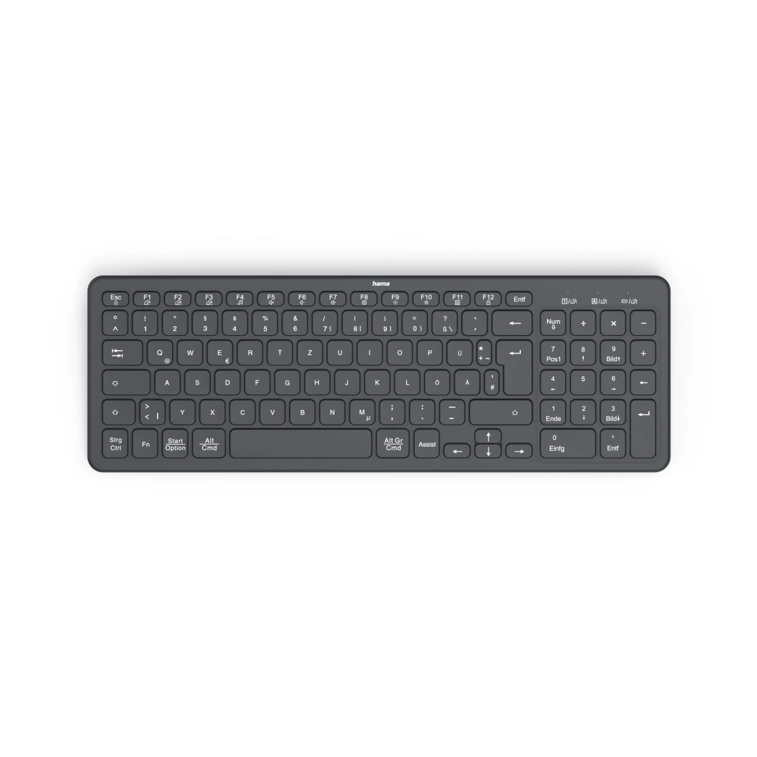 hama WK-300 Tastatur kabellos schwarz