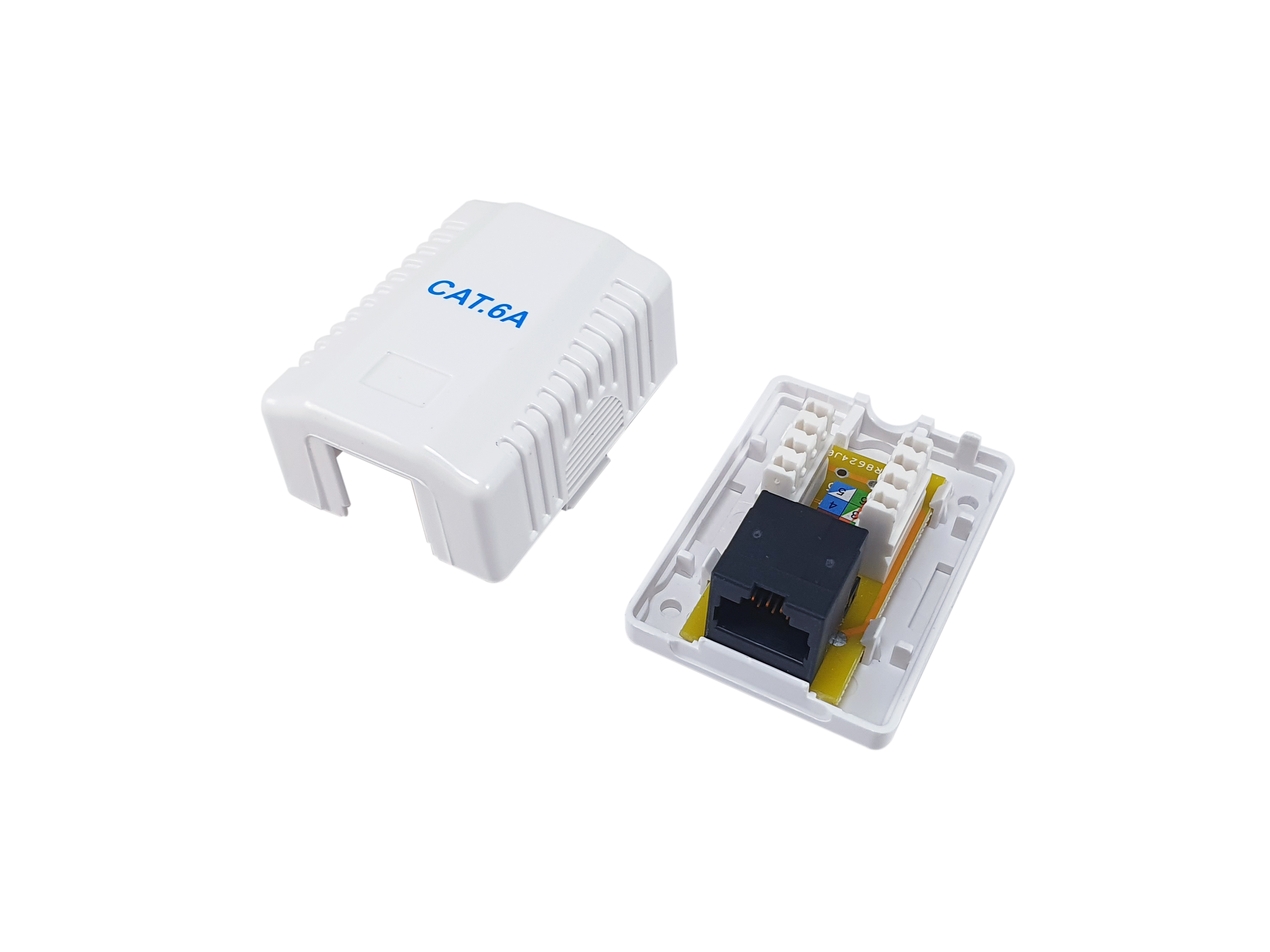 Equip Aufputzdose Cat6A 1-Port RJ45 UTP RAL 9010 ws Polybeutel