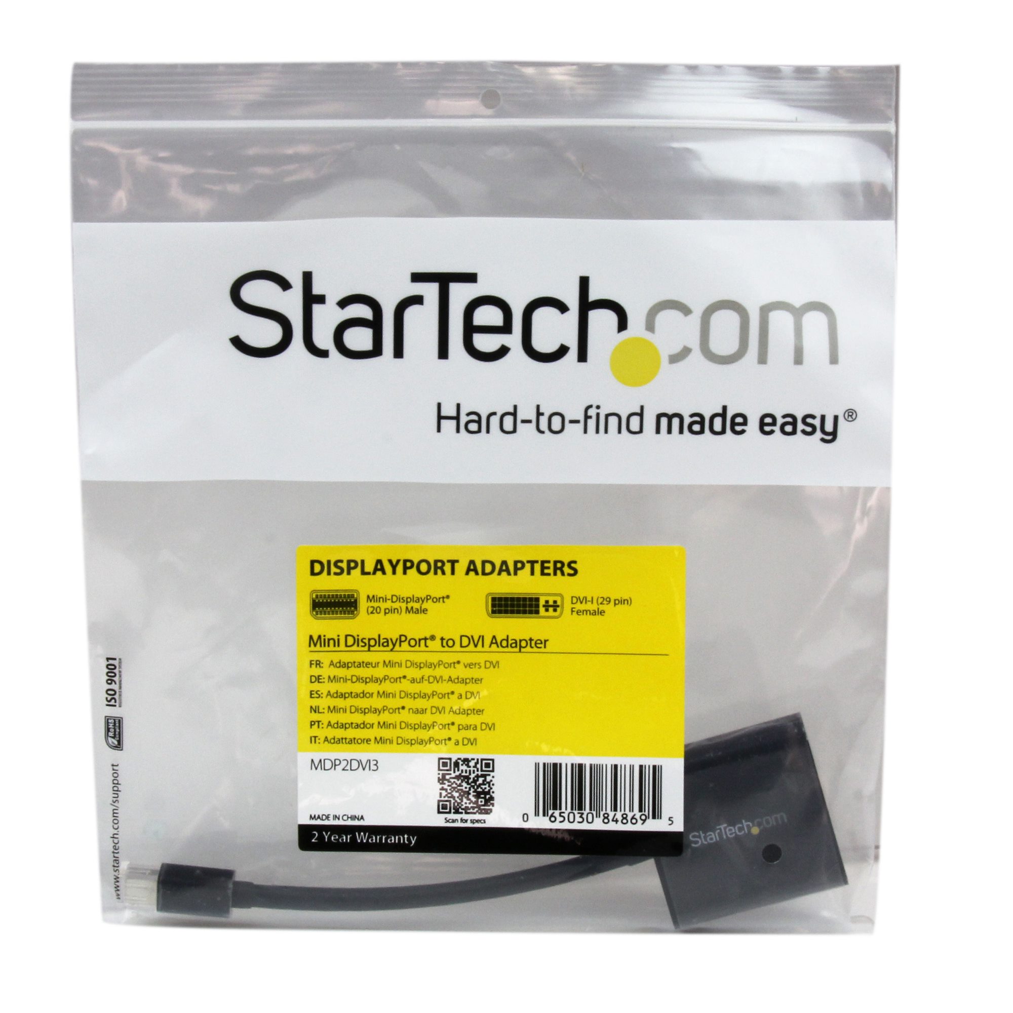 StarTech.com Mini DisplayPort auf DVI Adapter 0,13 m