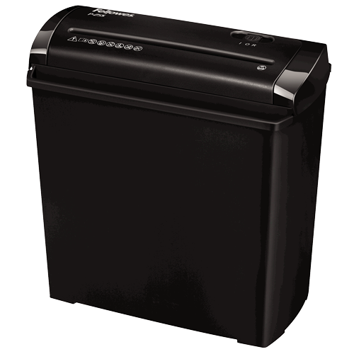 Fellowes Powershred P-25S Aktenvernichter mit Streifenschnitt P-1, 7 mm, bis 5 Blatt, schwarz