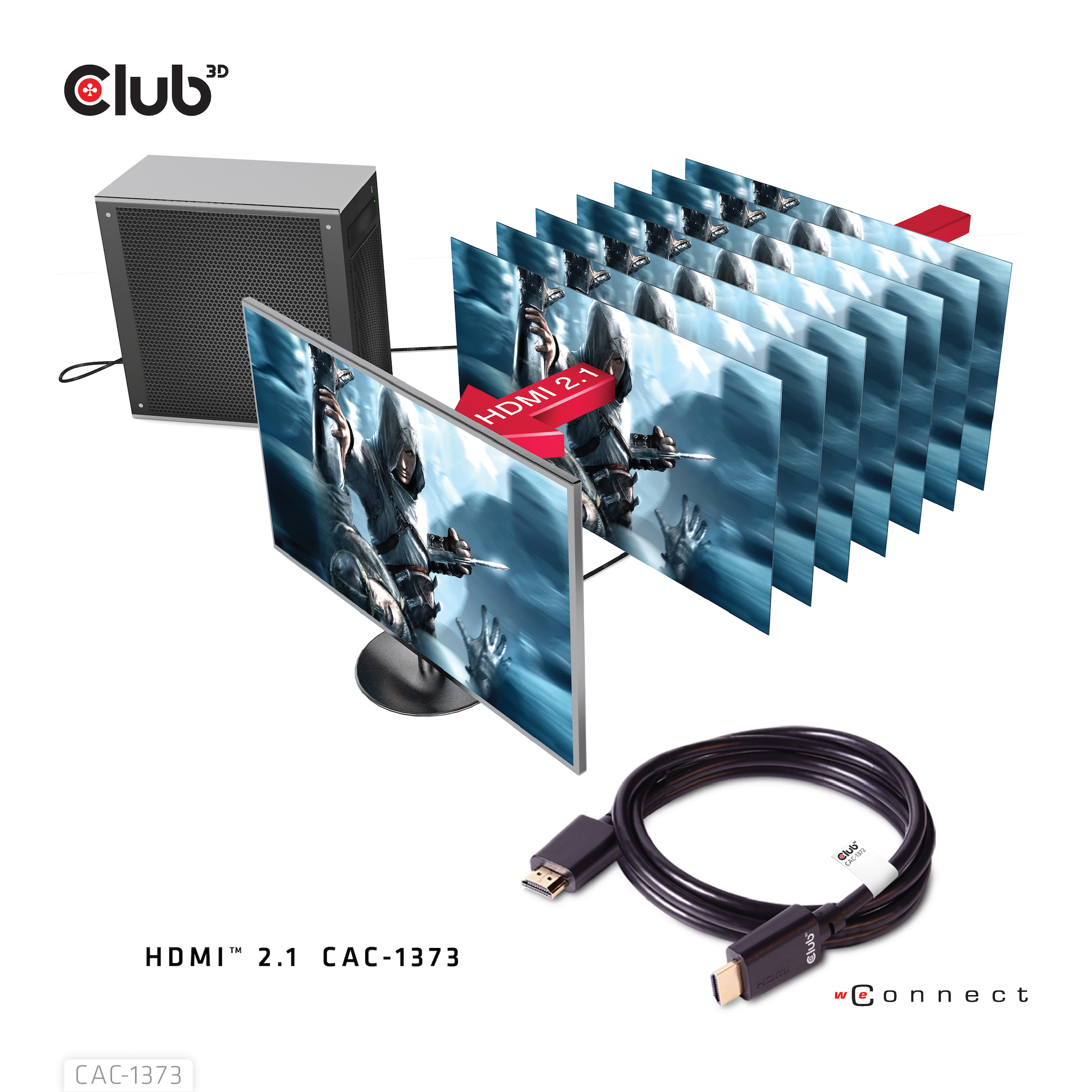 Club3D HDMI-Kabel A -> A 2.1 Ultra High Speed 10K HDR 3m retail