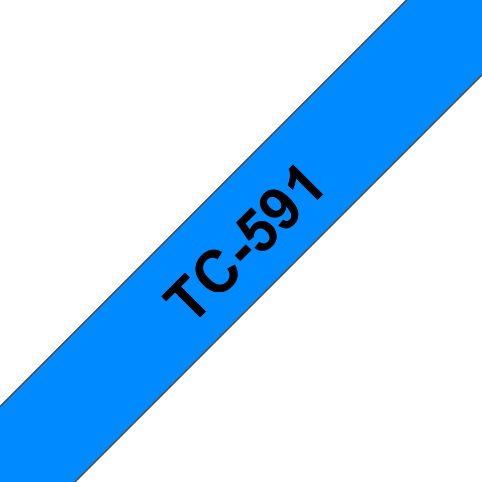 brother Schriftband TC-591 TC591, 9 mm, schwarz auf blau, 1 St.