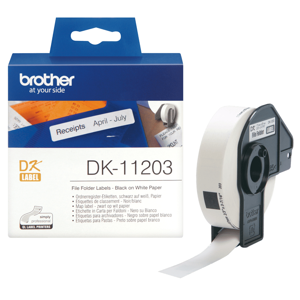 DK SINGLE LABLE ROLLS F/ QL-500 550 300PCS/RL 17X87MM