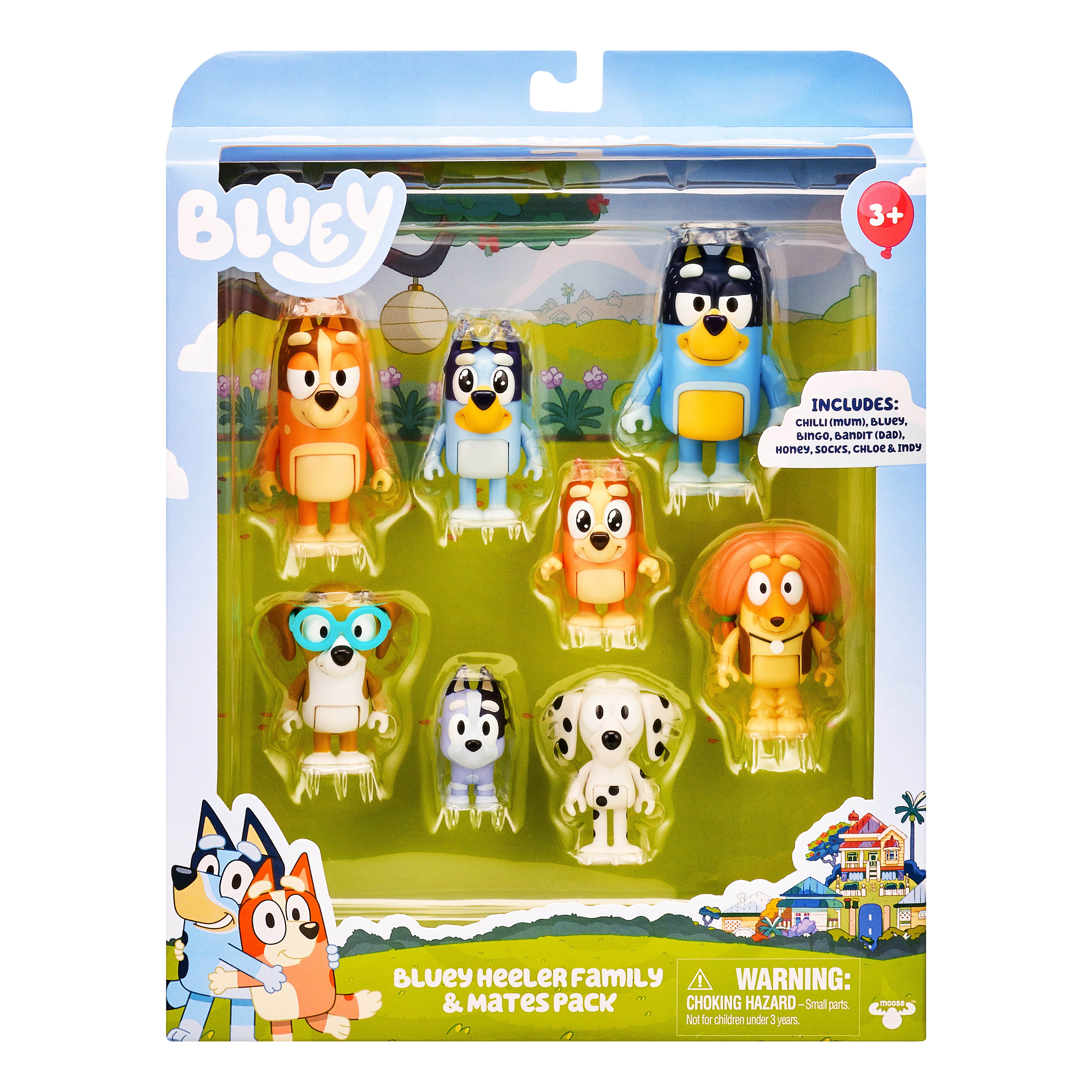 Bluey - 8-Figuren Mega-Pack, Spielgebäude