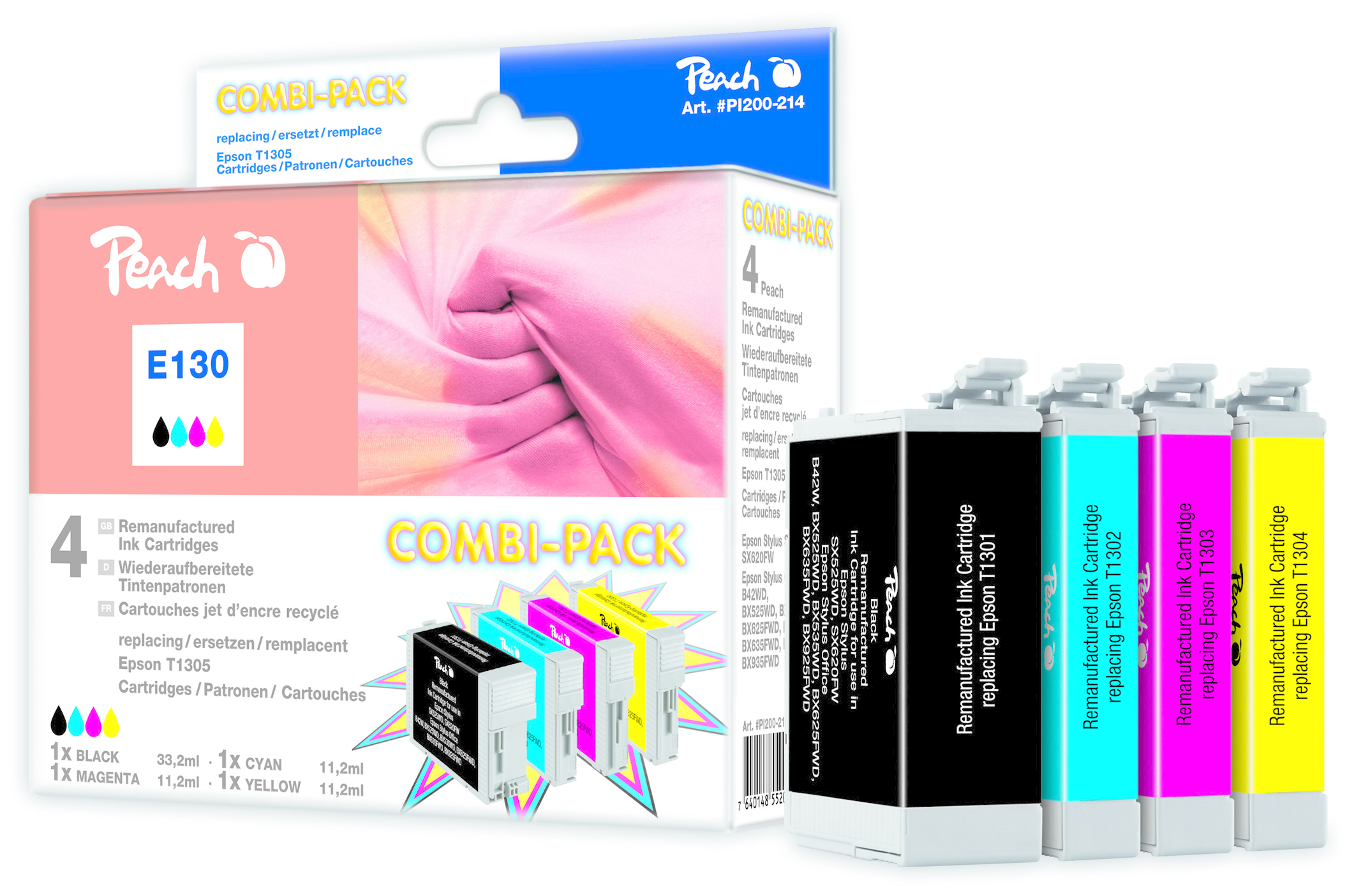 Peach Patrone Epson T1305 MultiPack REM,KOM