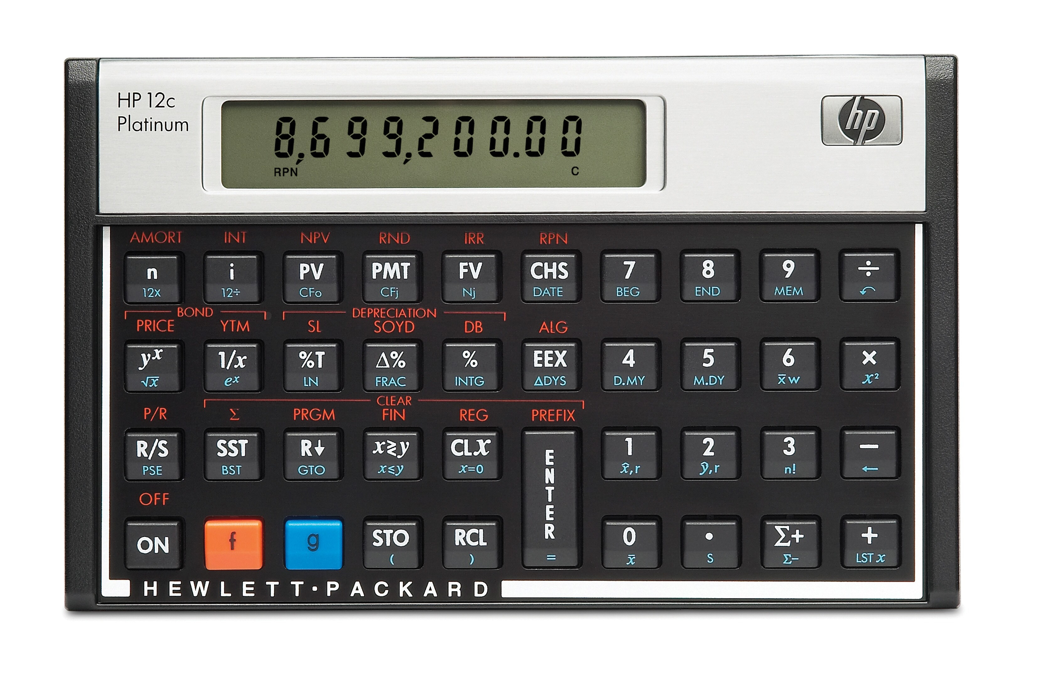 HP 12c Platinum Finanzrechner schwarz/silber